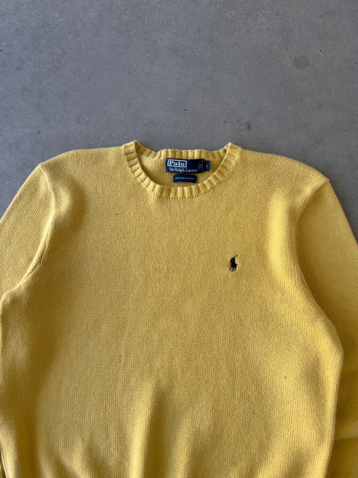 Vintage Polo Ralph Lauren Yellow Sweater - L