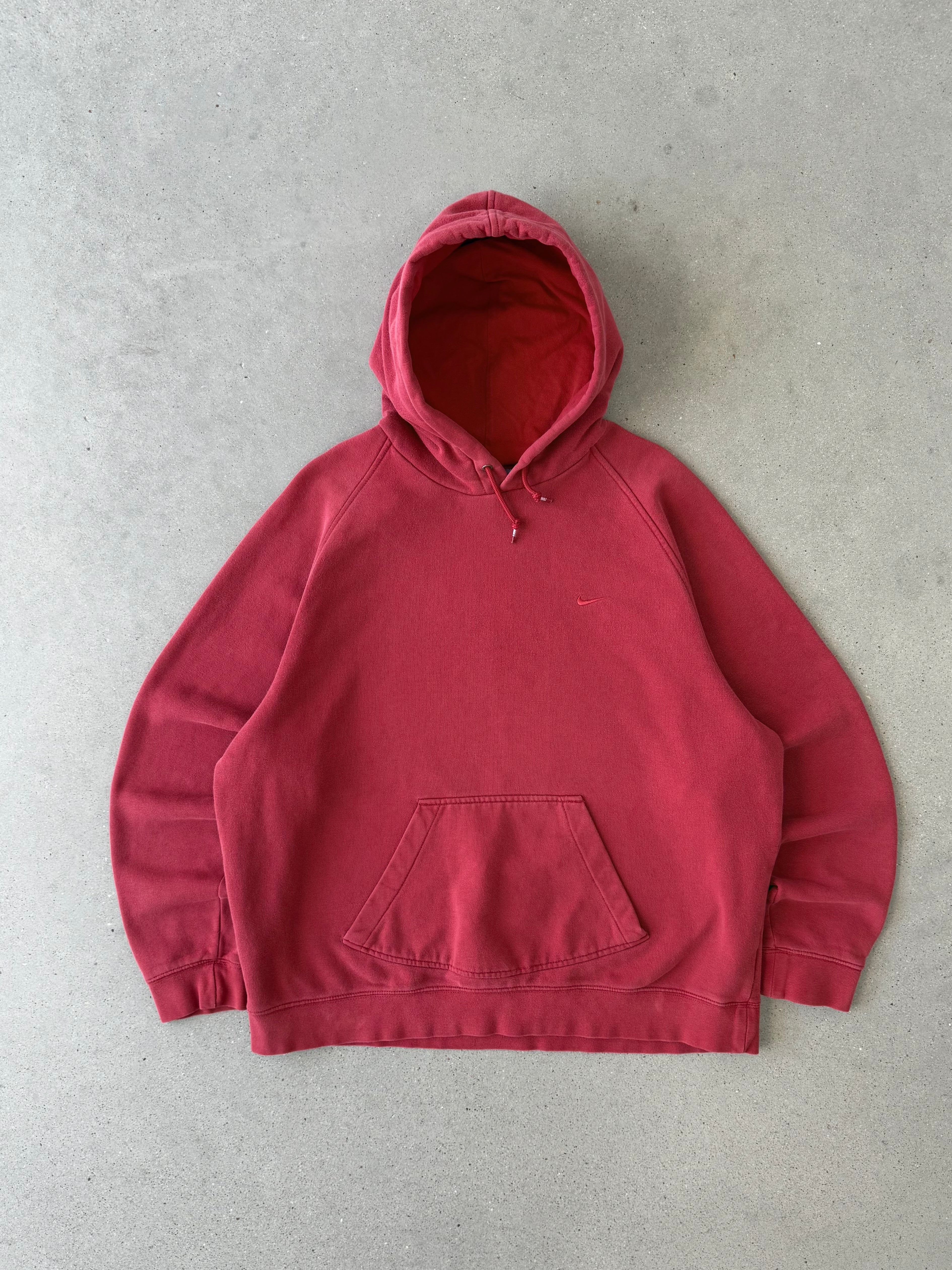 Vintage Nike Red Two-Tone Hoodie - XL