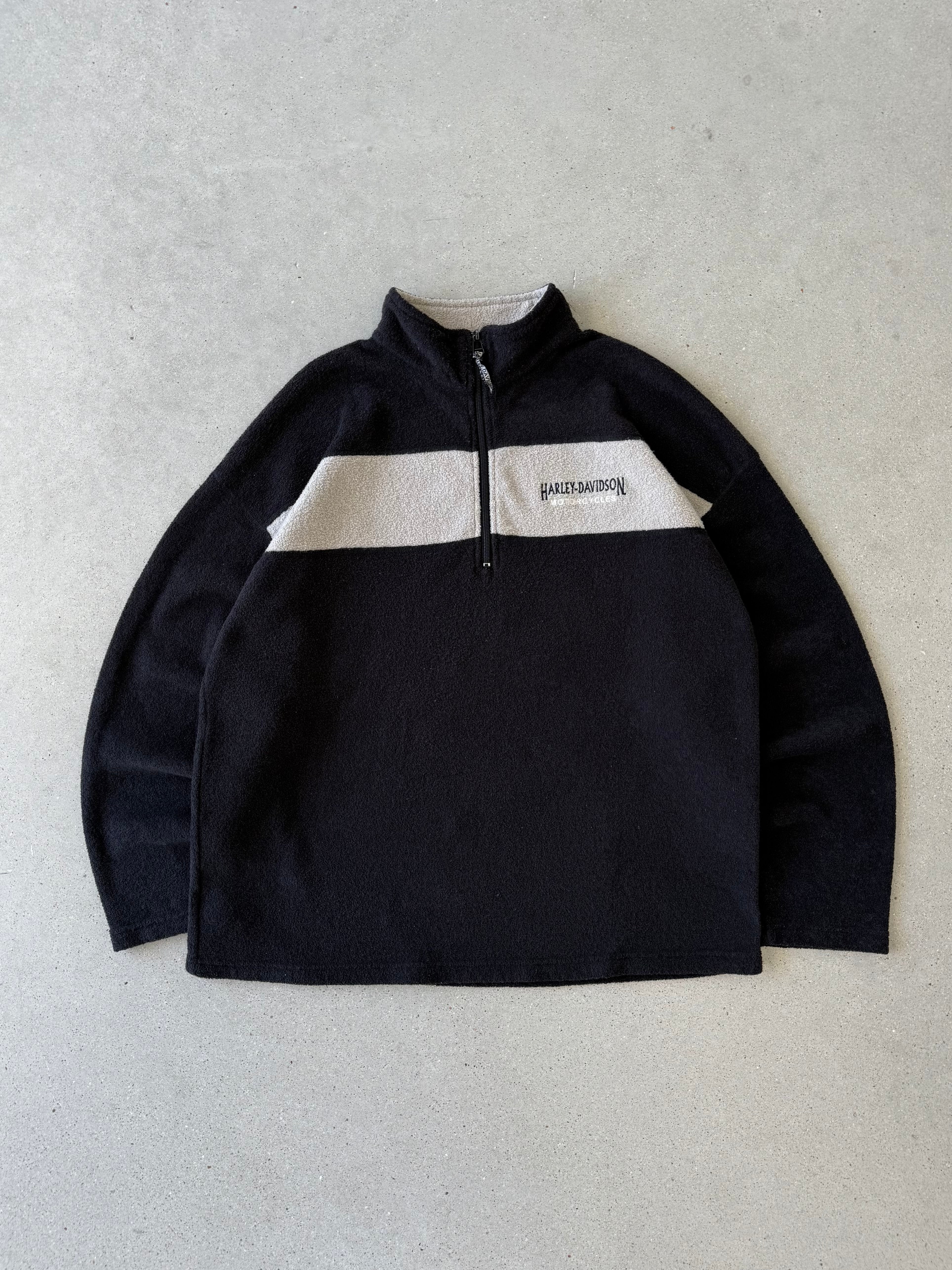 Vintage Harley Davidson Quarter-zip Fleece - L