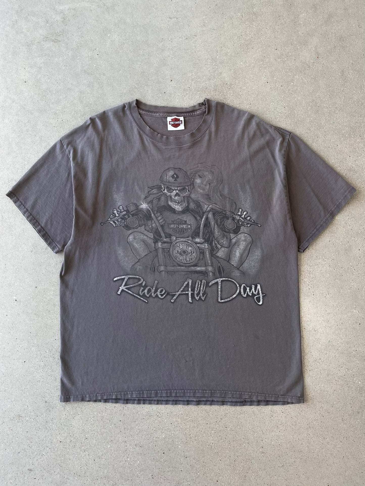 Vintage 'Ride All Day' Harley Davidson Tee - XL