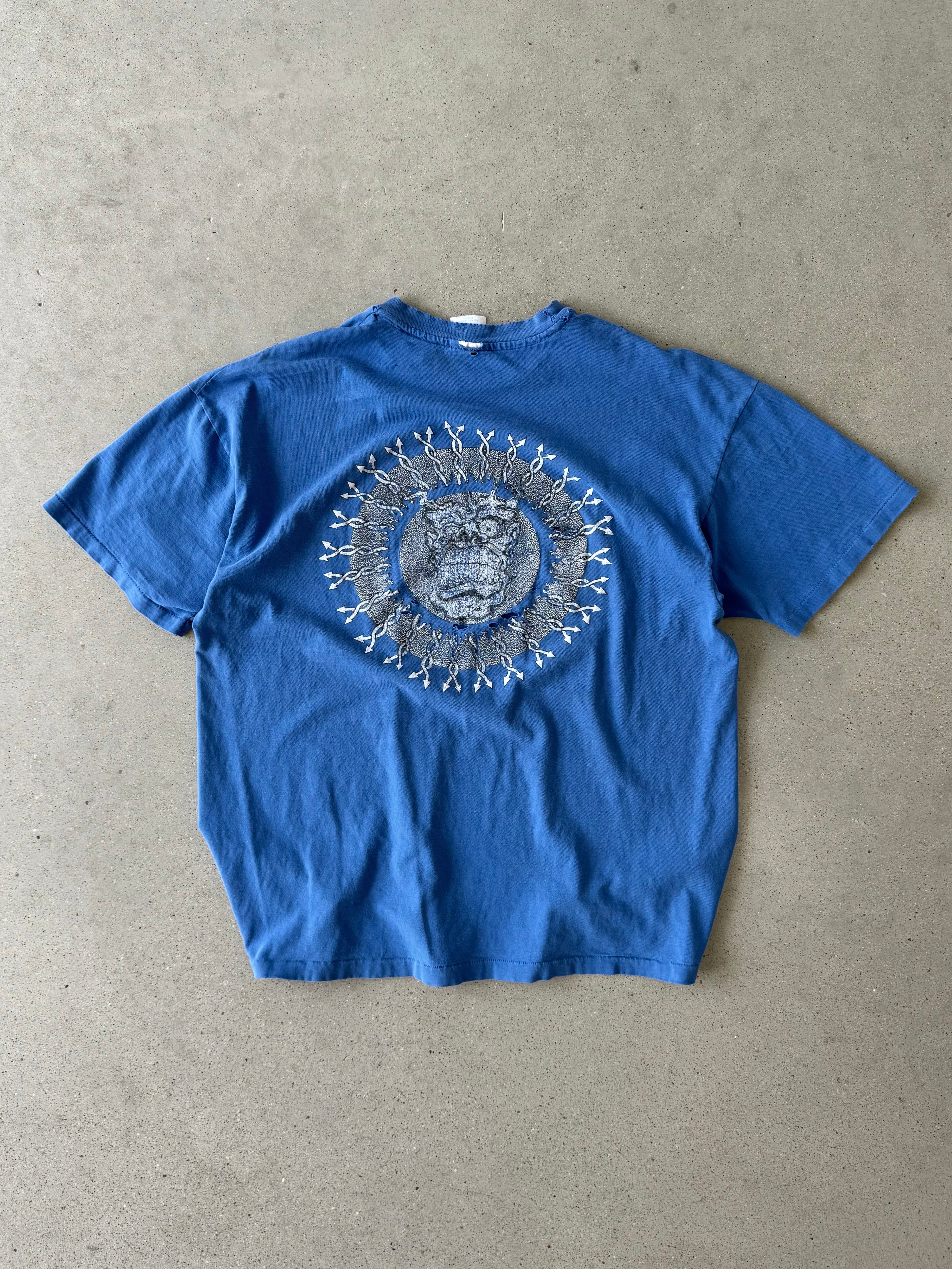Vintage 1990s Ribbed Distressed Tee - XL