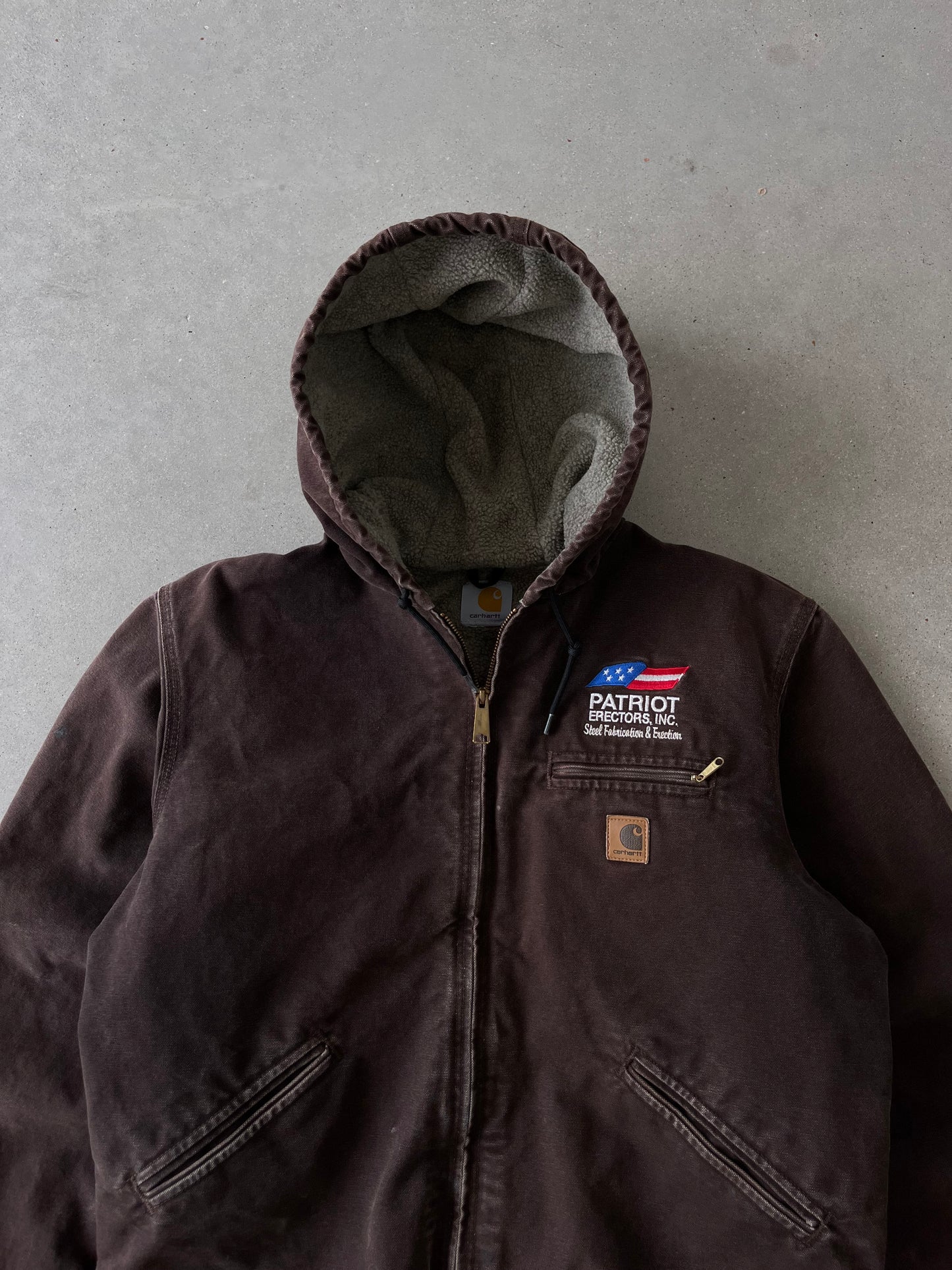 Vintage Carhartt Brown Sherpa-lined Armstrong Jacket - L