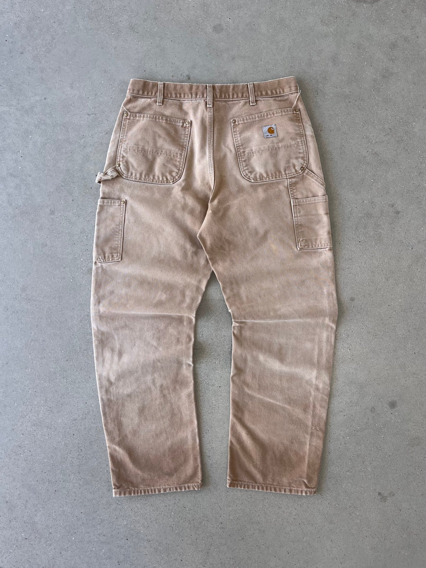 Vintage 90s Carhartt Faded Tan Double Knees - 32x30