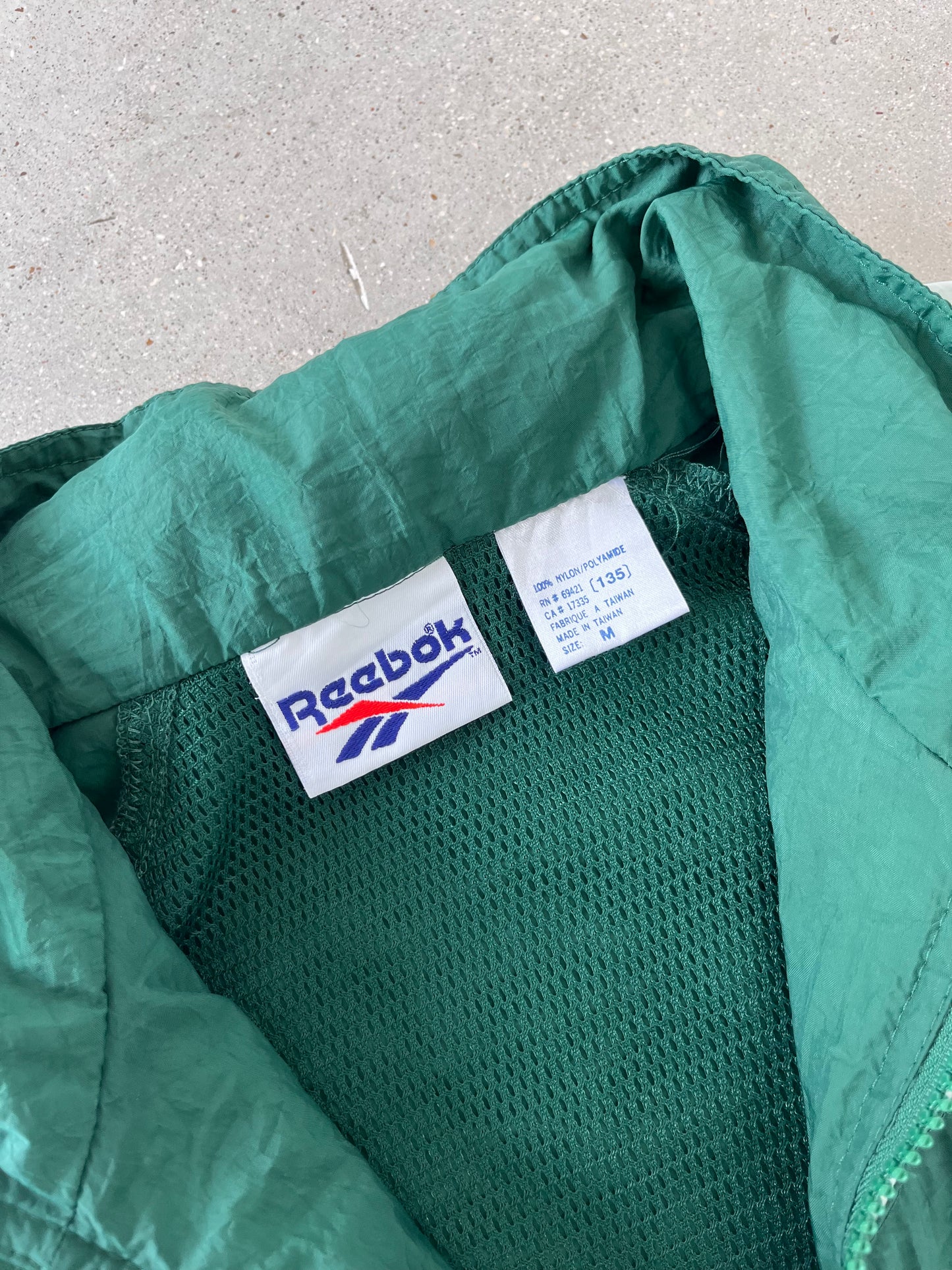 Vintage 90s Reebok Green Windbreaker - M