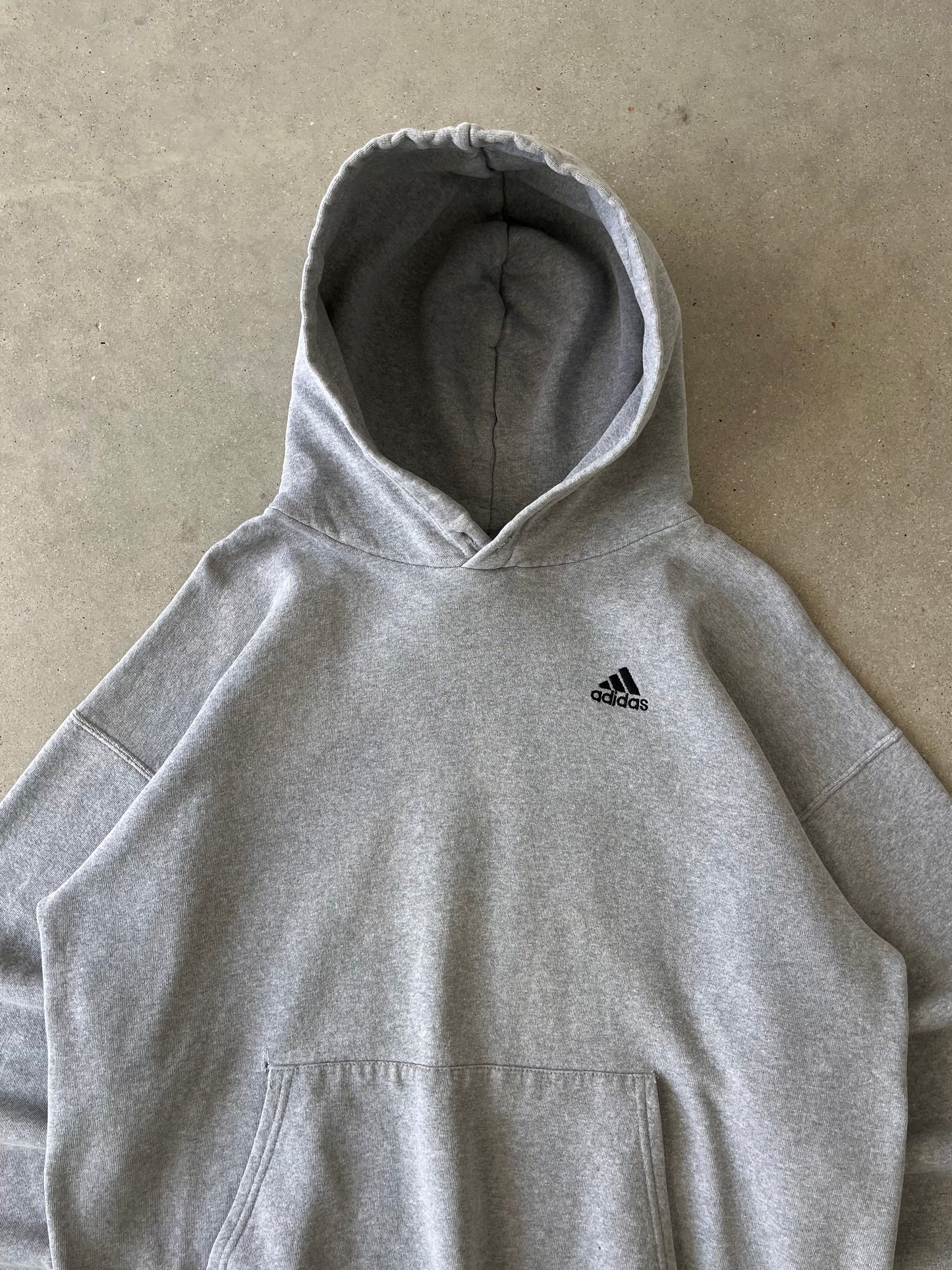 Vintage Adidas Gray Hoodie - M