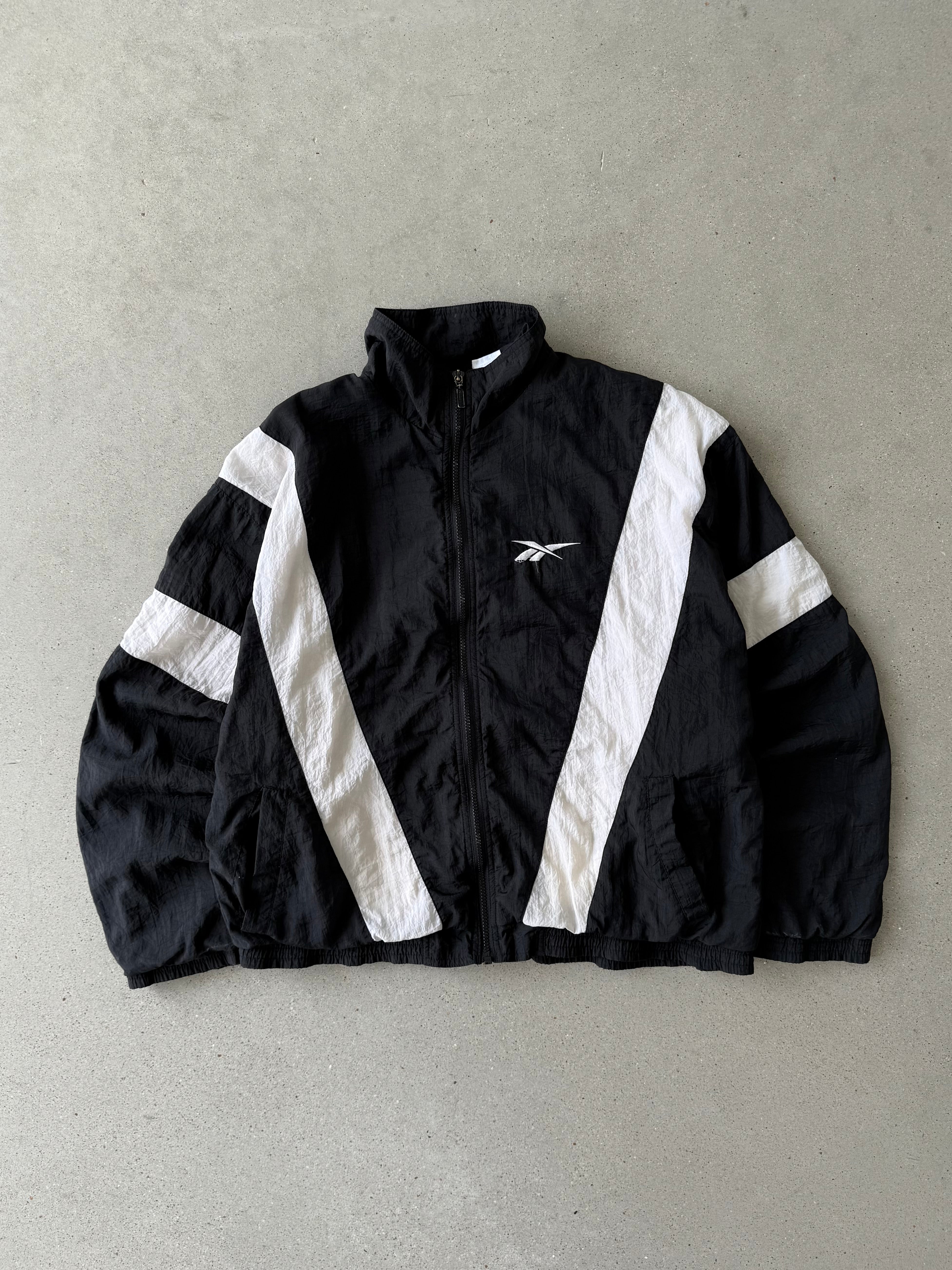 Vintage Reebok Black/White Track Jacket - L
