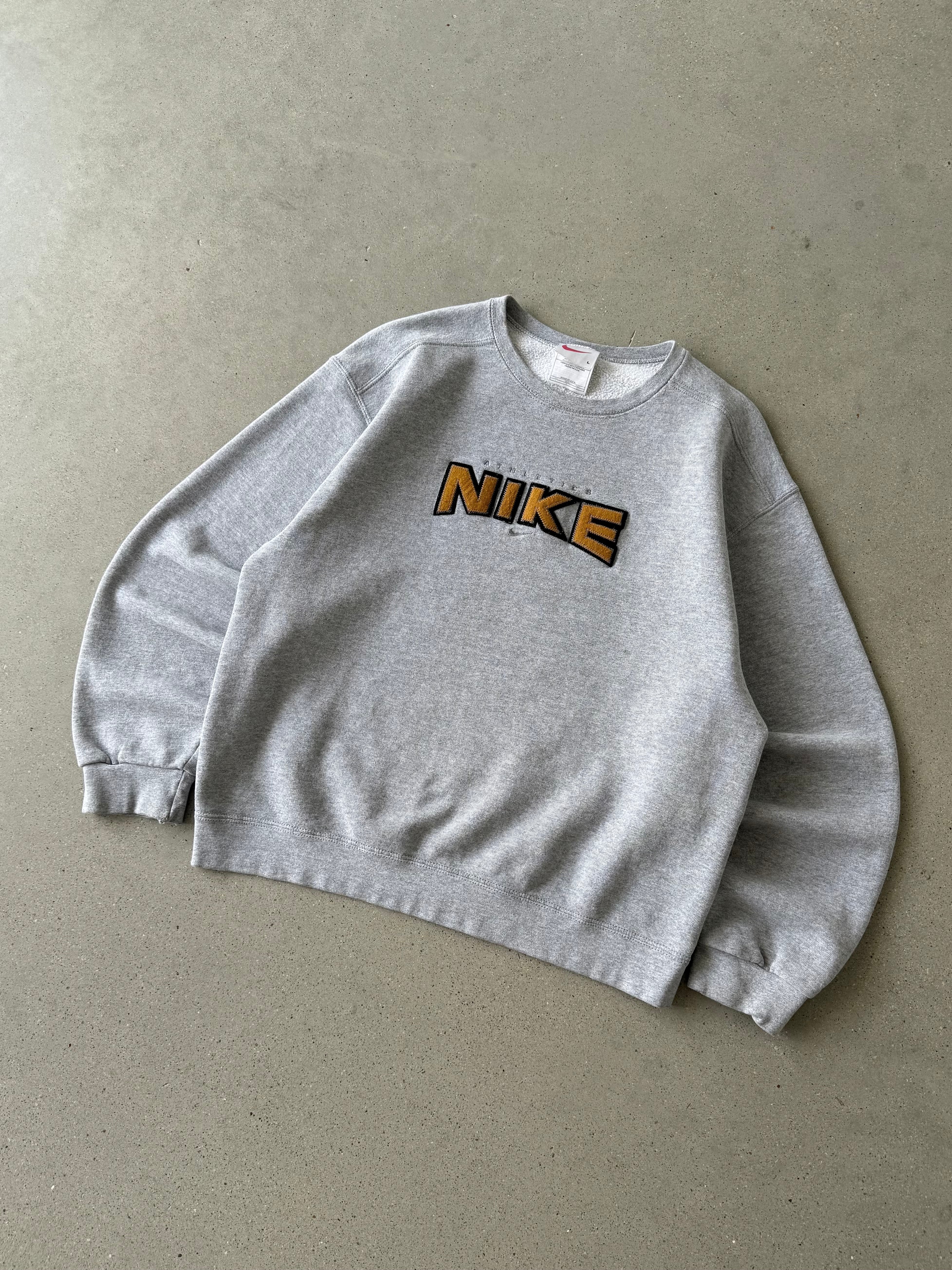 Vintage Nike Athletics Spell-out Boxy Crewneck - L