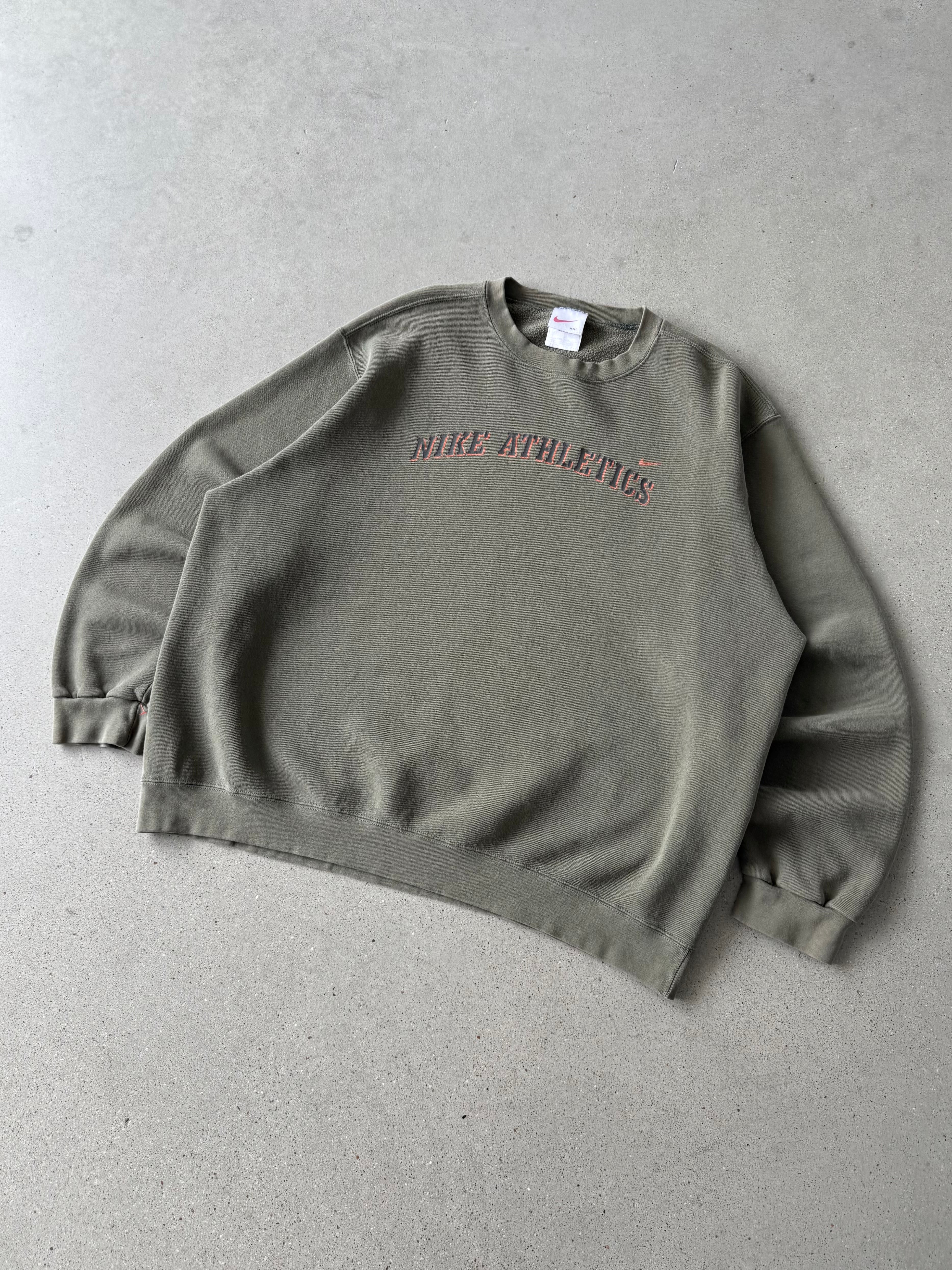 Vintage Nike Athletics Olive Crewneck - XXL