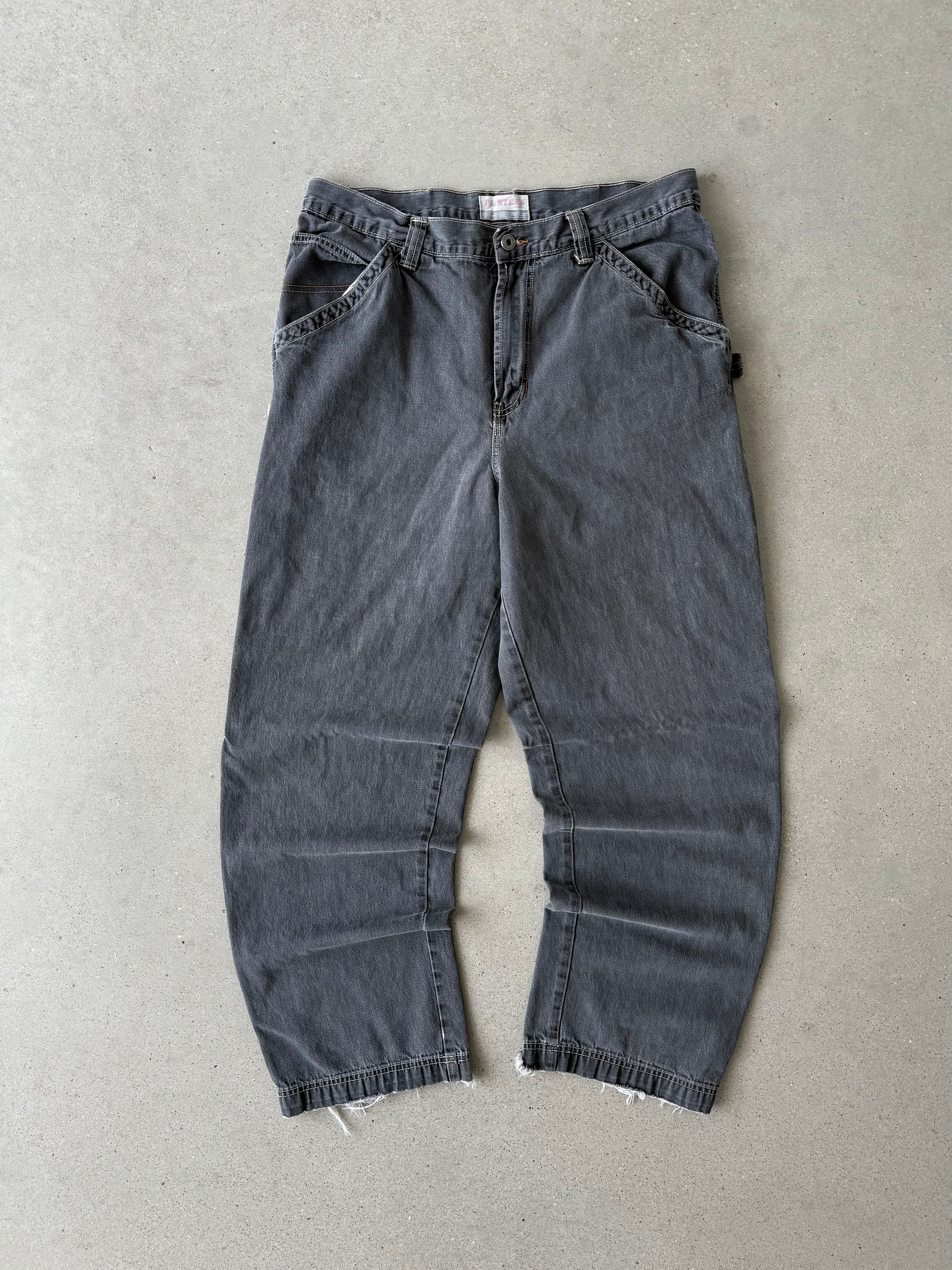 Vintage Old Navy Painters Charcoal Carpenter Pants - 36x32