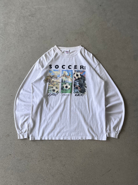 Vintage 'Soccer' Long Sleeve - L