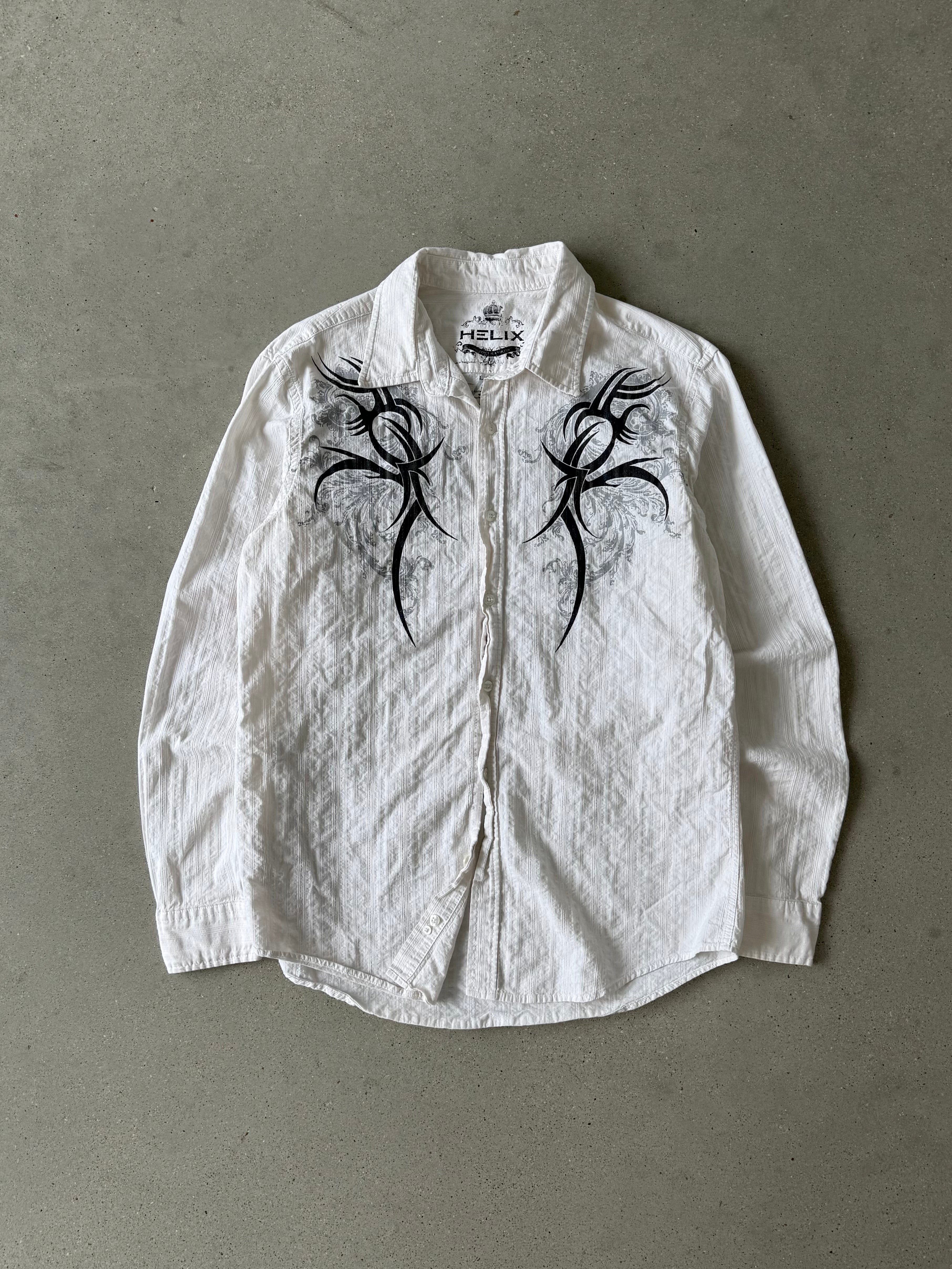 Vintage Helix Button-up Long Sleeve - L