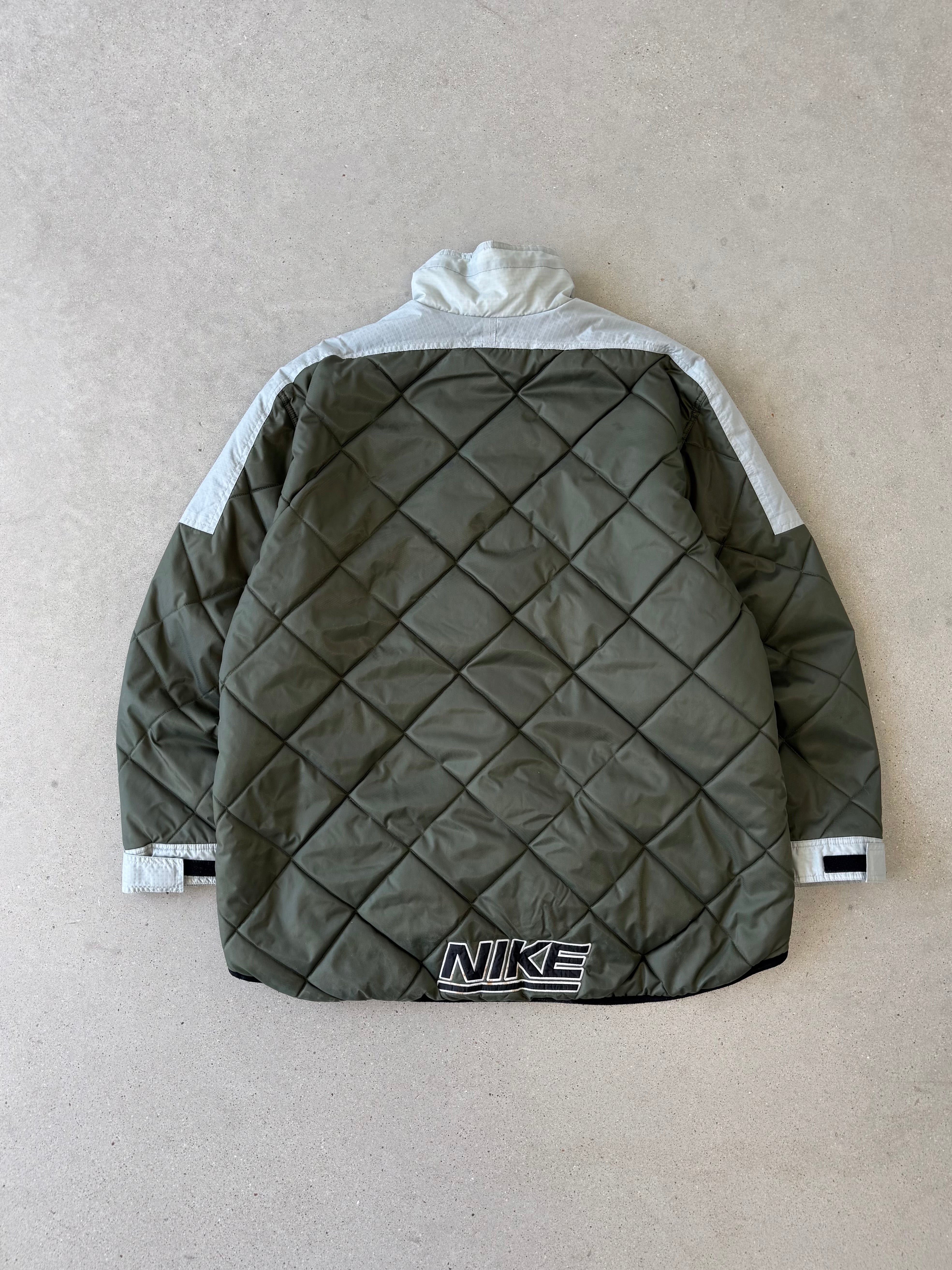 Vintage Nike Green Puffer Coat - XL