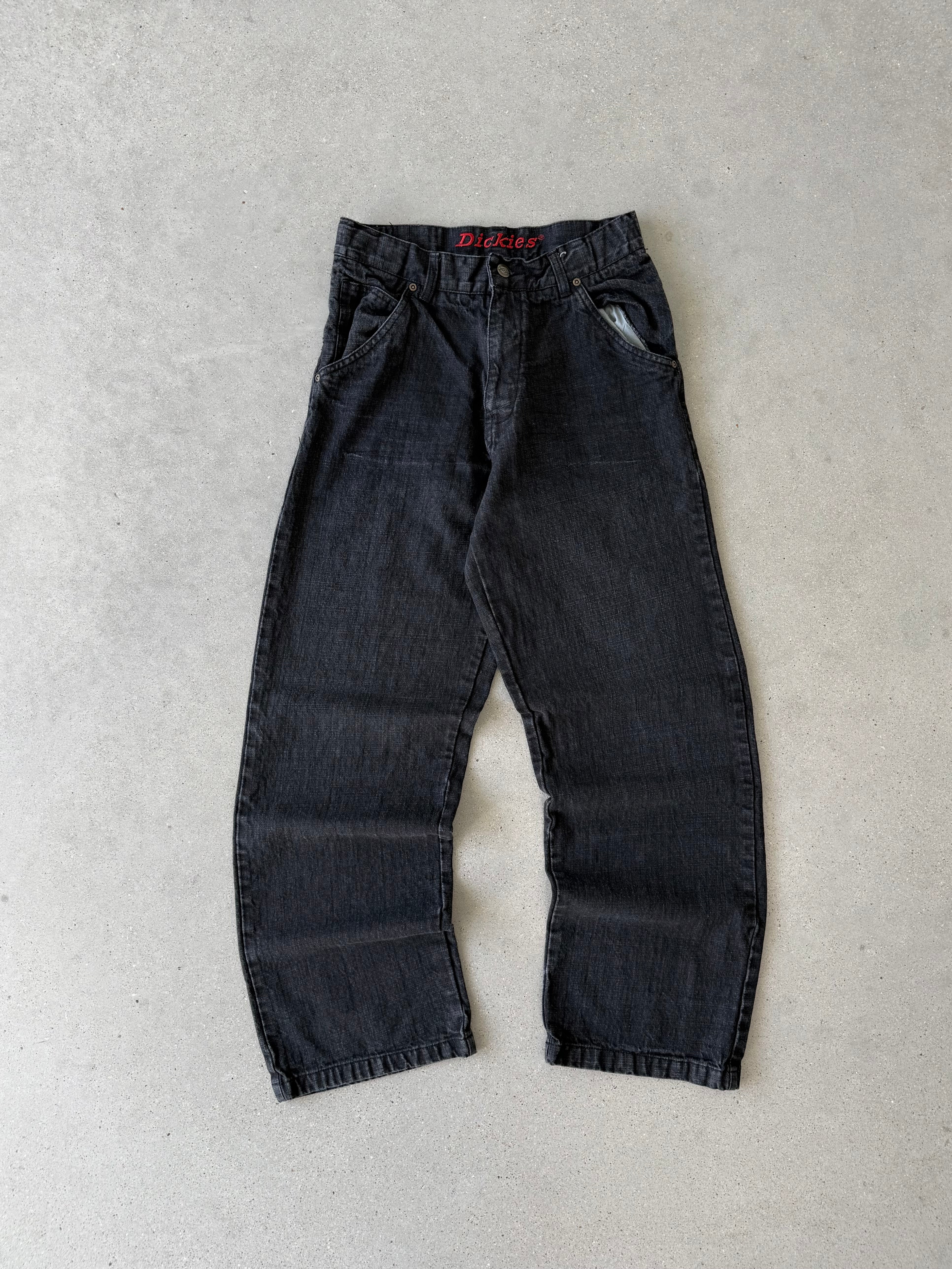 Vintage Women's Dickies Wide Leg Black Denim - 28x30