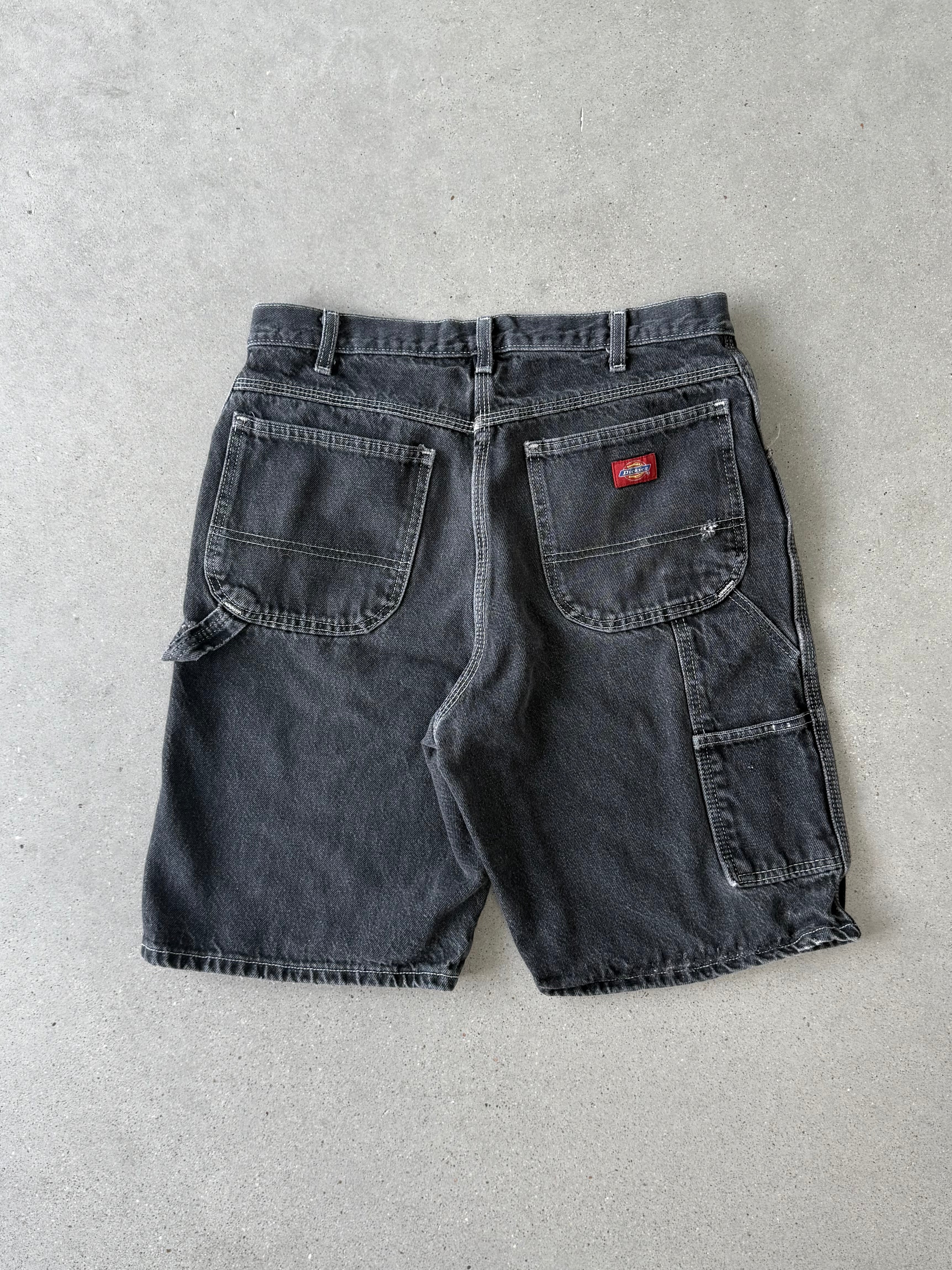 Vintage Dickies Black Denim Carpenter Shorts - 32
