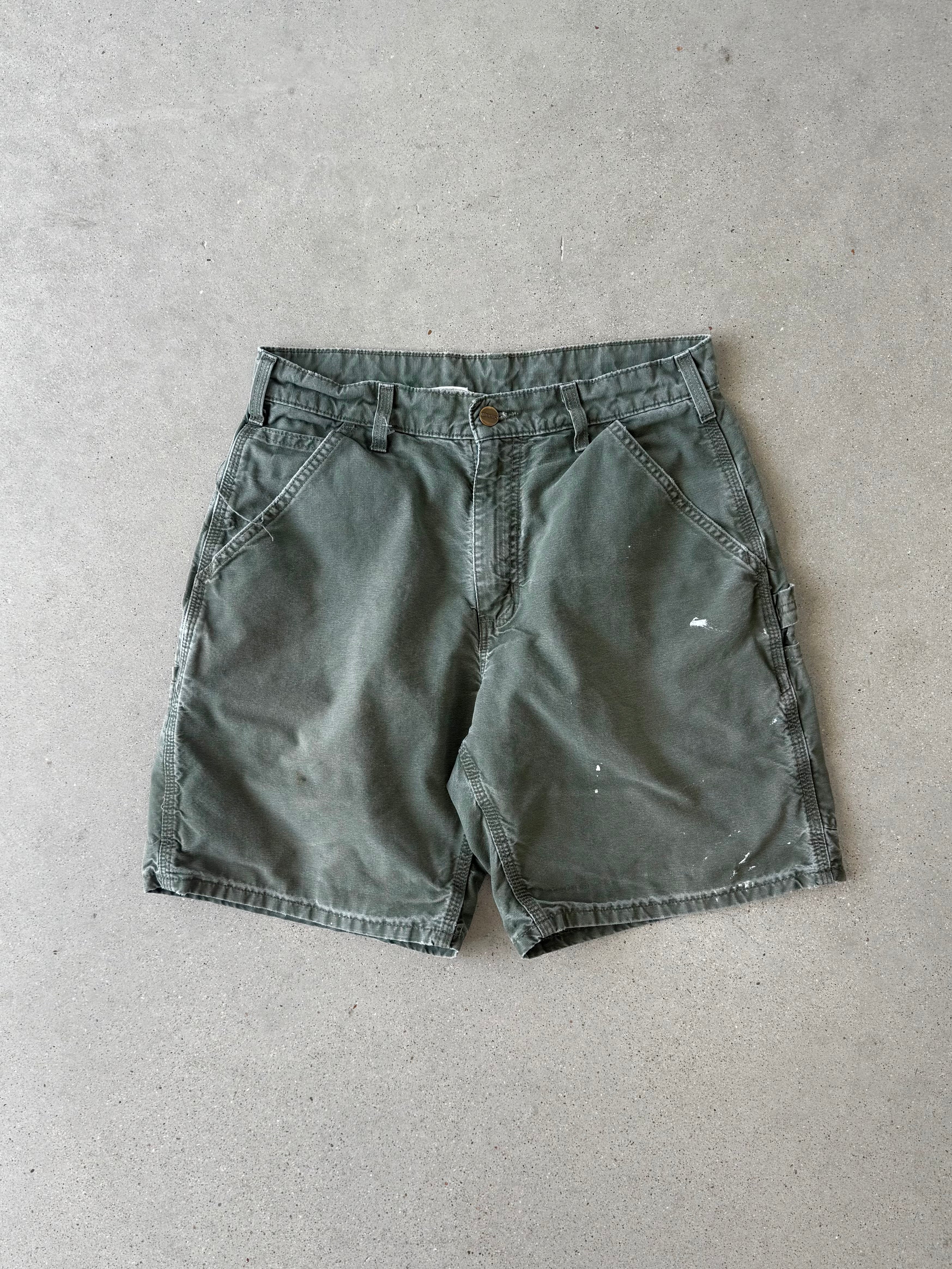 Vintage Carhartt Olive Carpenter Shorts - 30