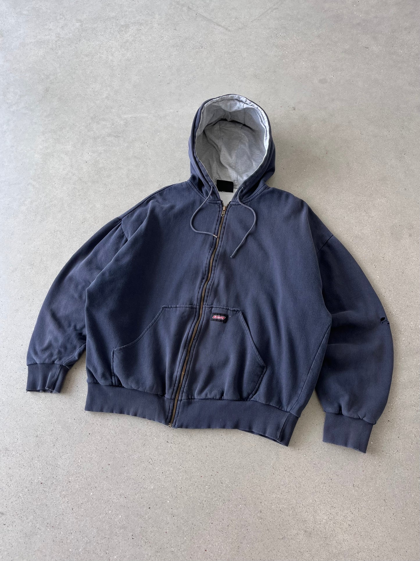 Vintage Dickies Thermal-lined Zip-up Boxy Hoodie - XL