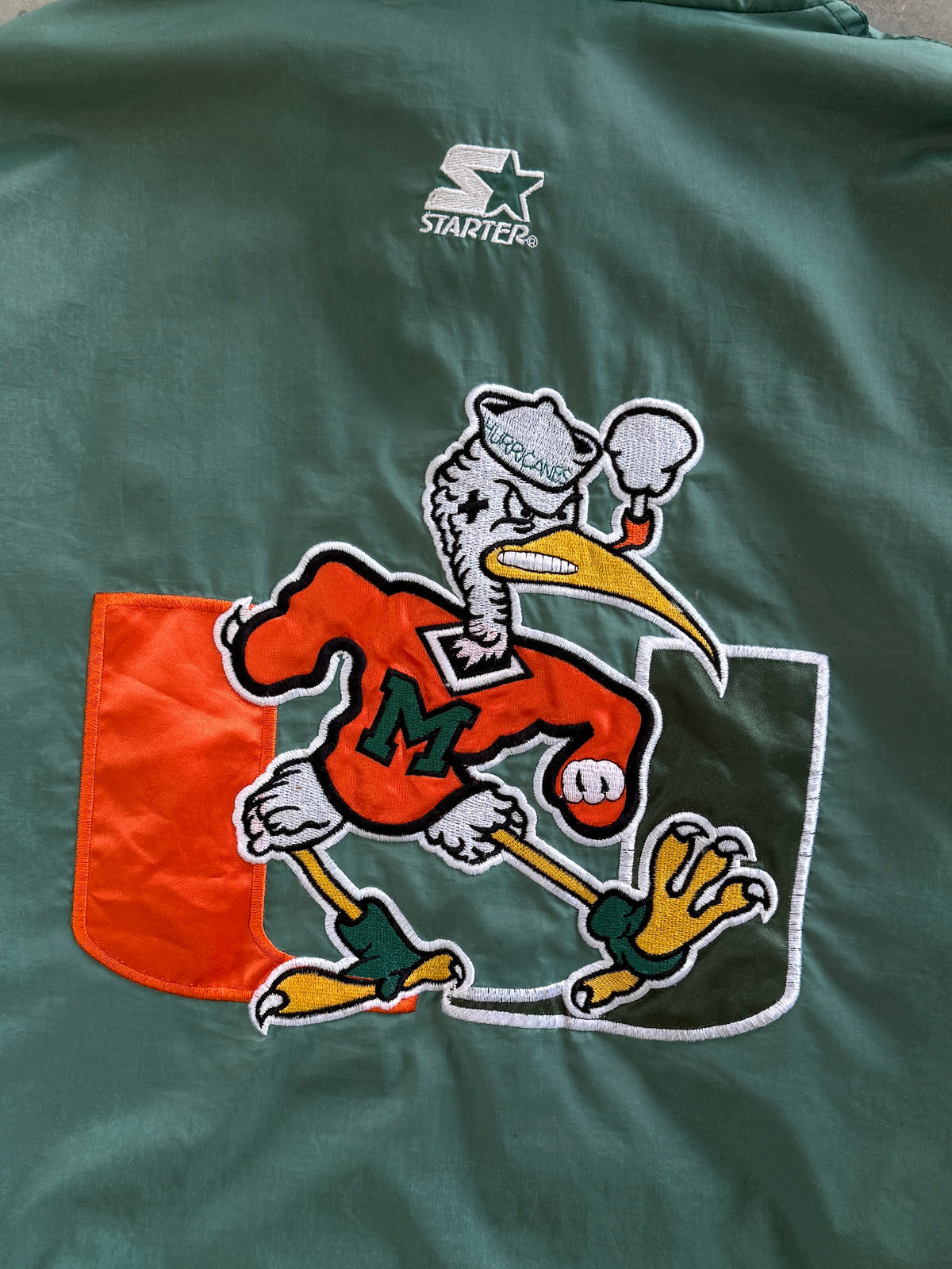 Vintage 1990s University of Miami Starter Zip-up Sweatshirt (L)