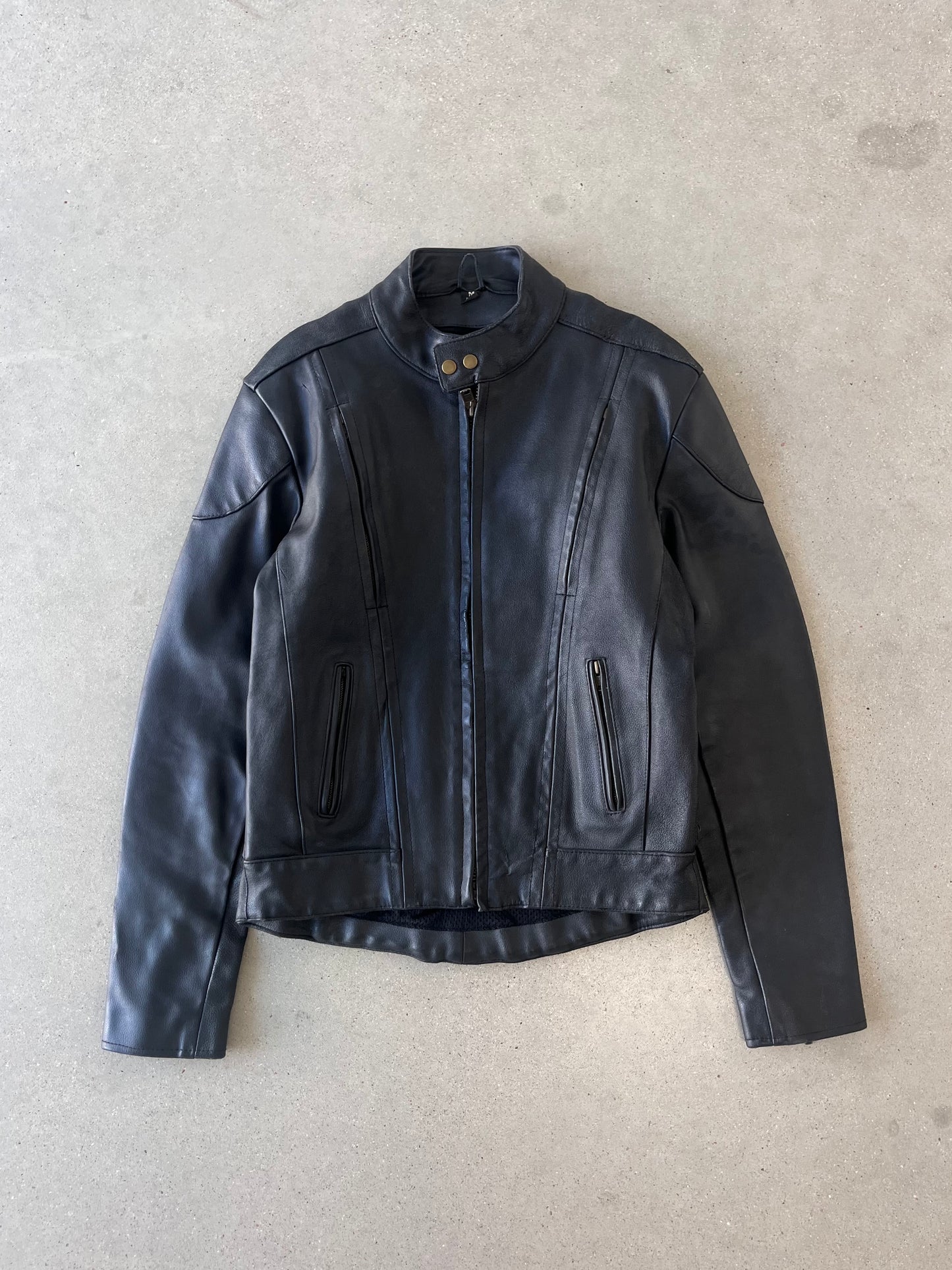 Vintage Classic Leather Biker Jacket  - S