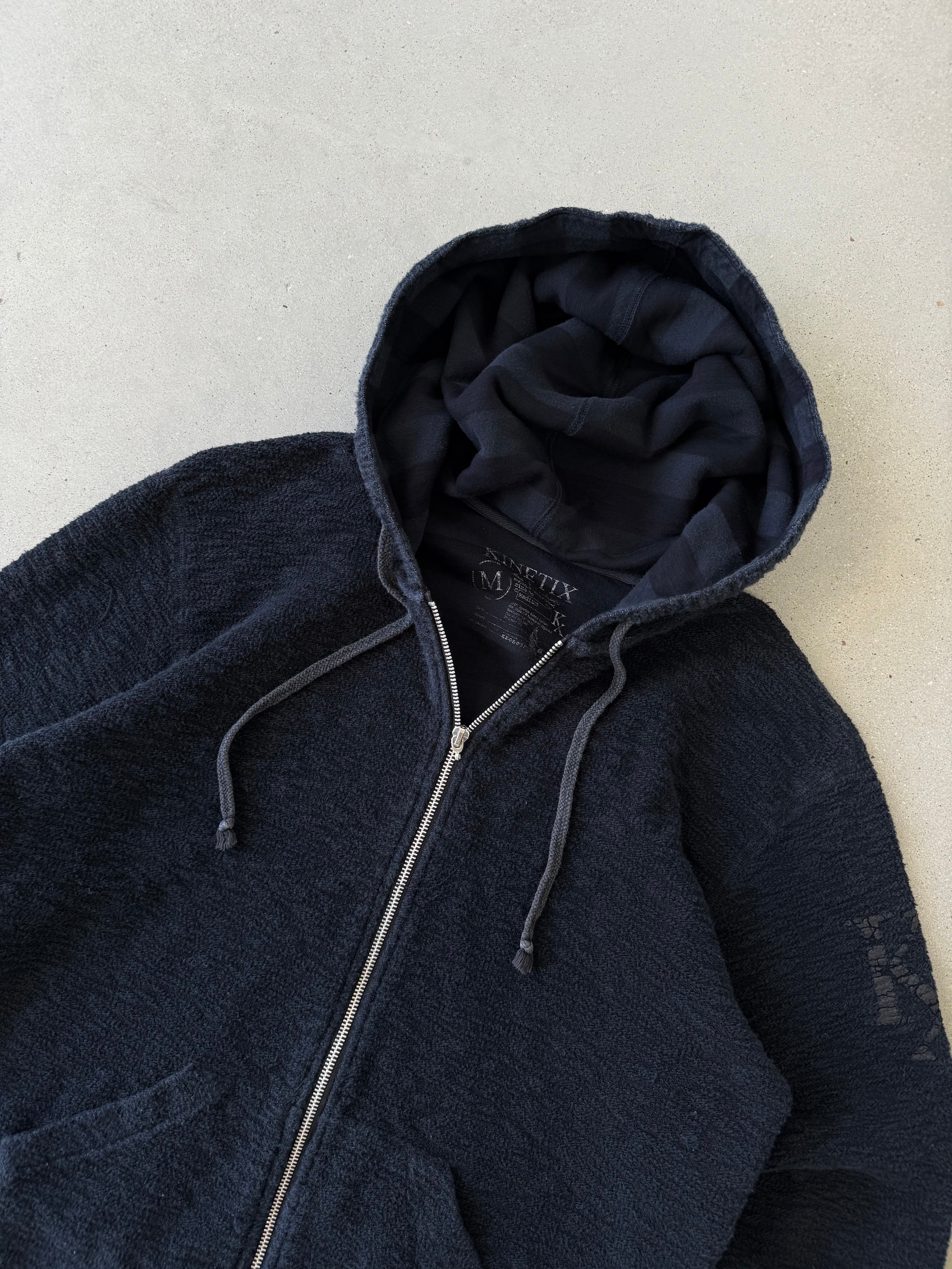Vintage Kinetix Texture Zip-up Hoodie - M