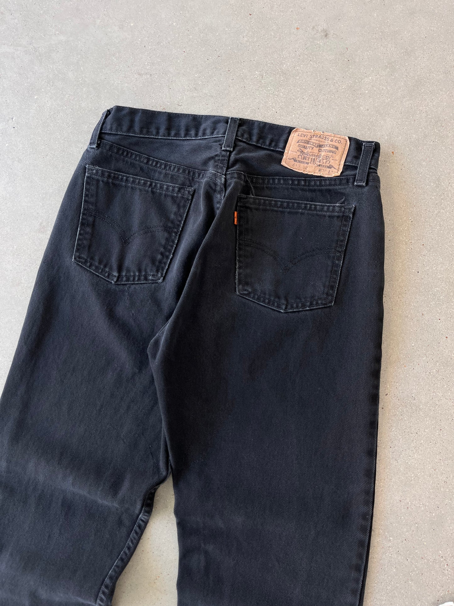 Vintage Levi's 615 Orange tab Black Denim - 30x31