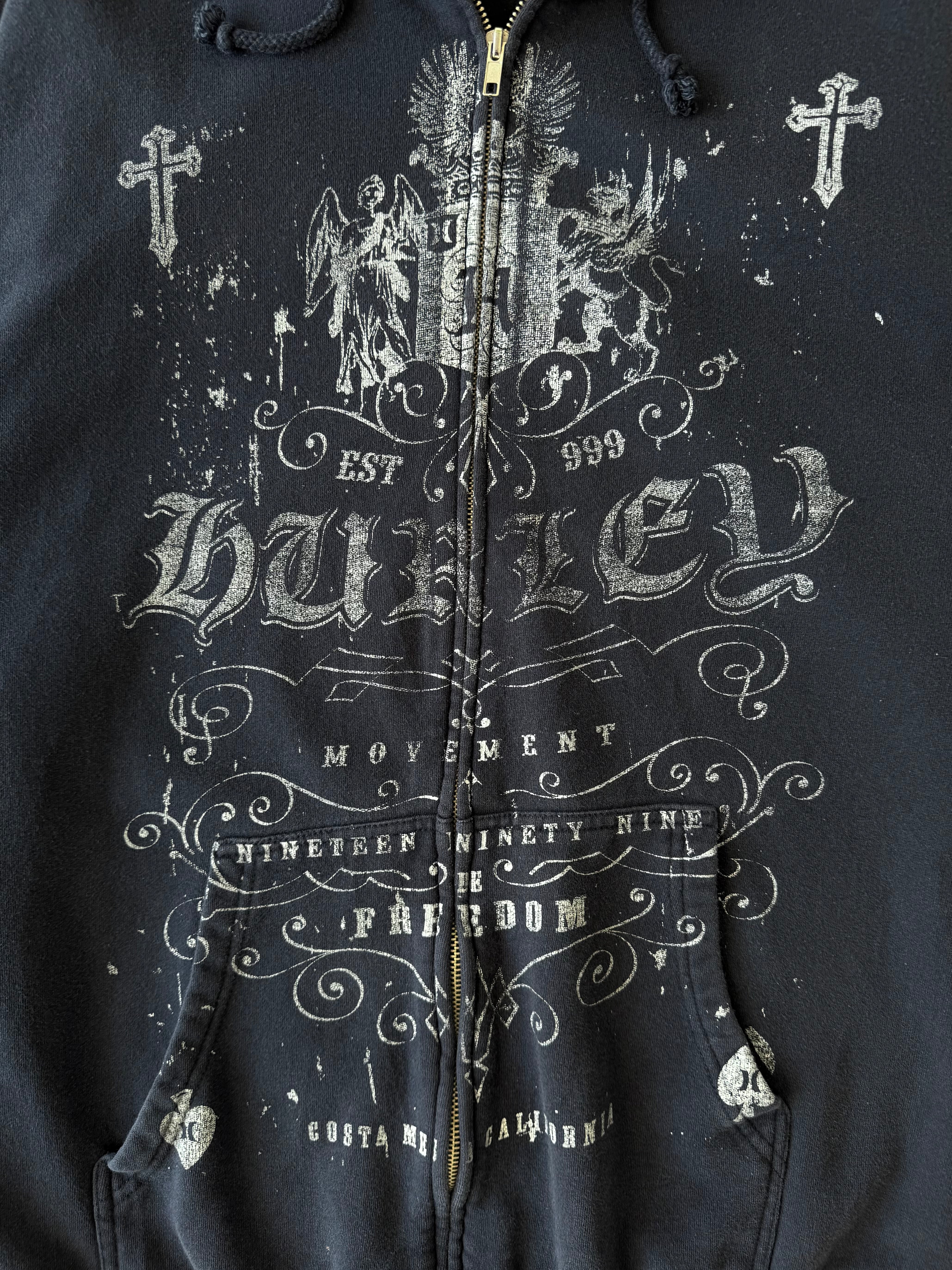 Vintage Y2K Hurley Zip-up Hoodie - XL