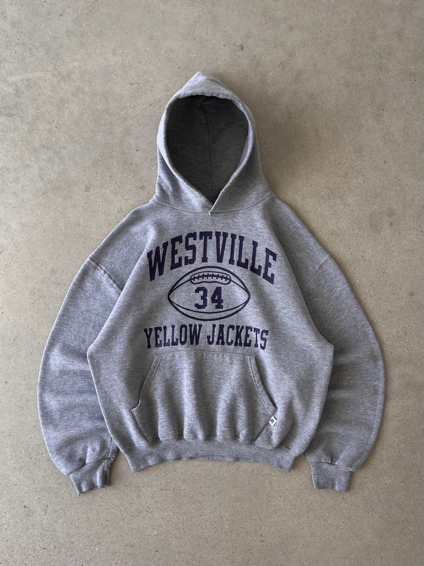 Vintage Westville Yellow Jackets Russell Athletic Hoodie - XL