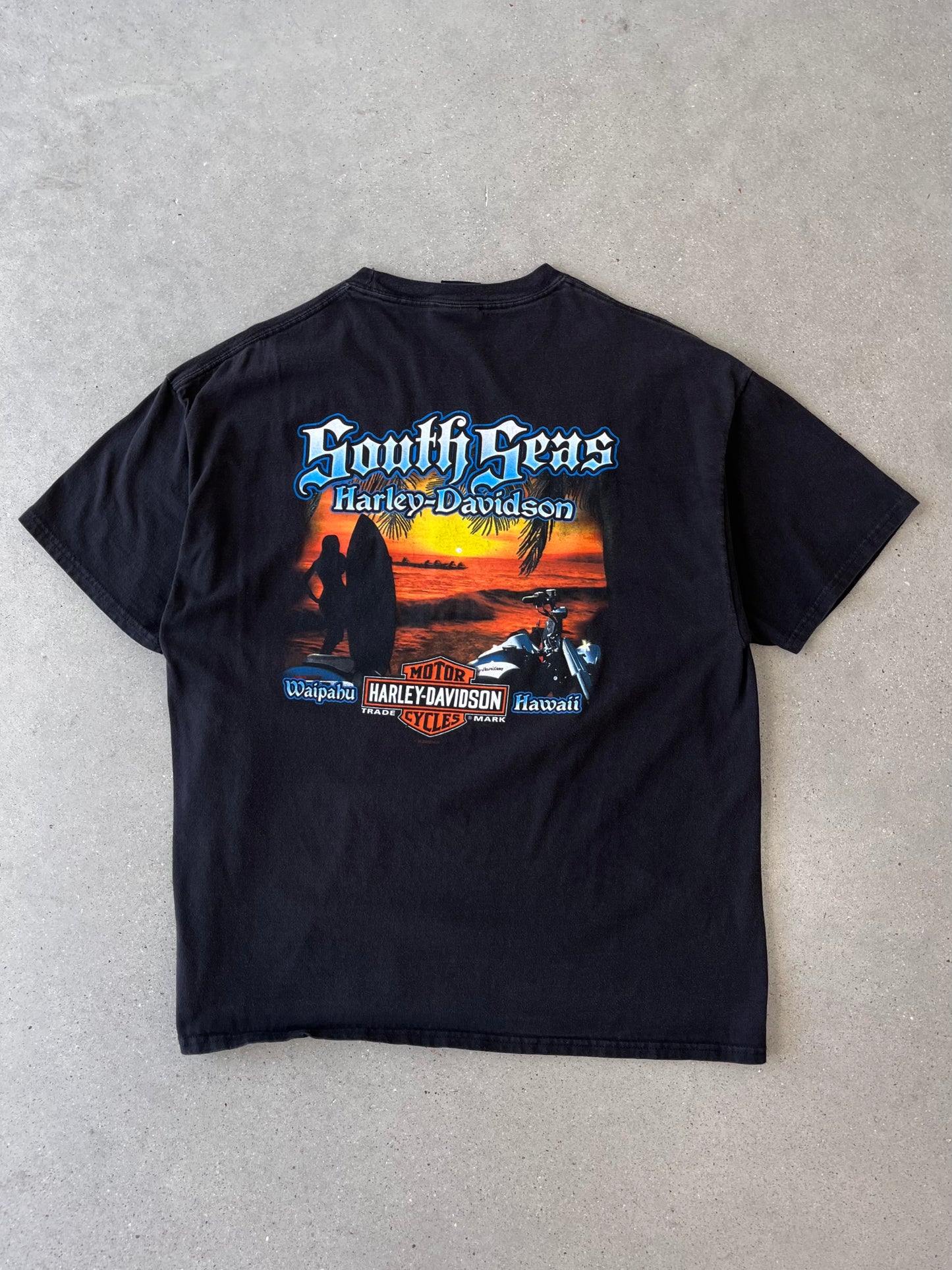 Vintage South Seas, Hawaii Harley Davidson Tee - XL