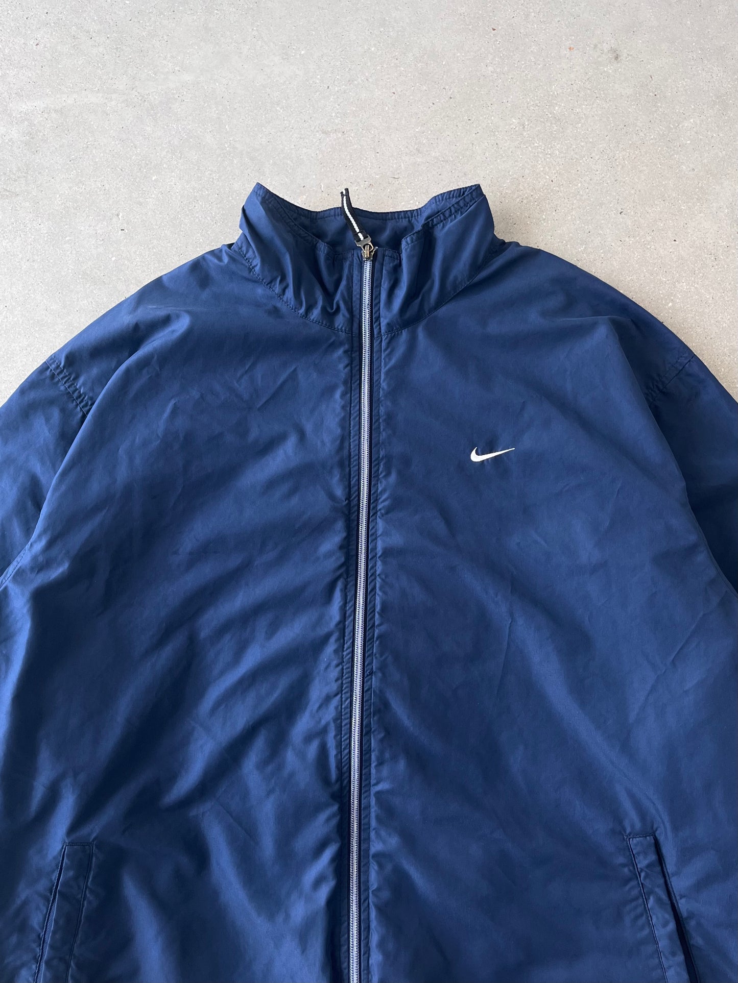 Vintage Nike Mini Swoosh Navy Track Jacket - XL