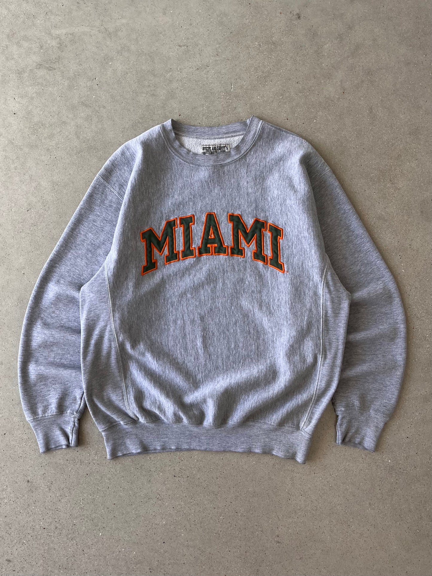 Vintage University of Miami Steve & Barry's Crewneck - L