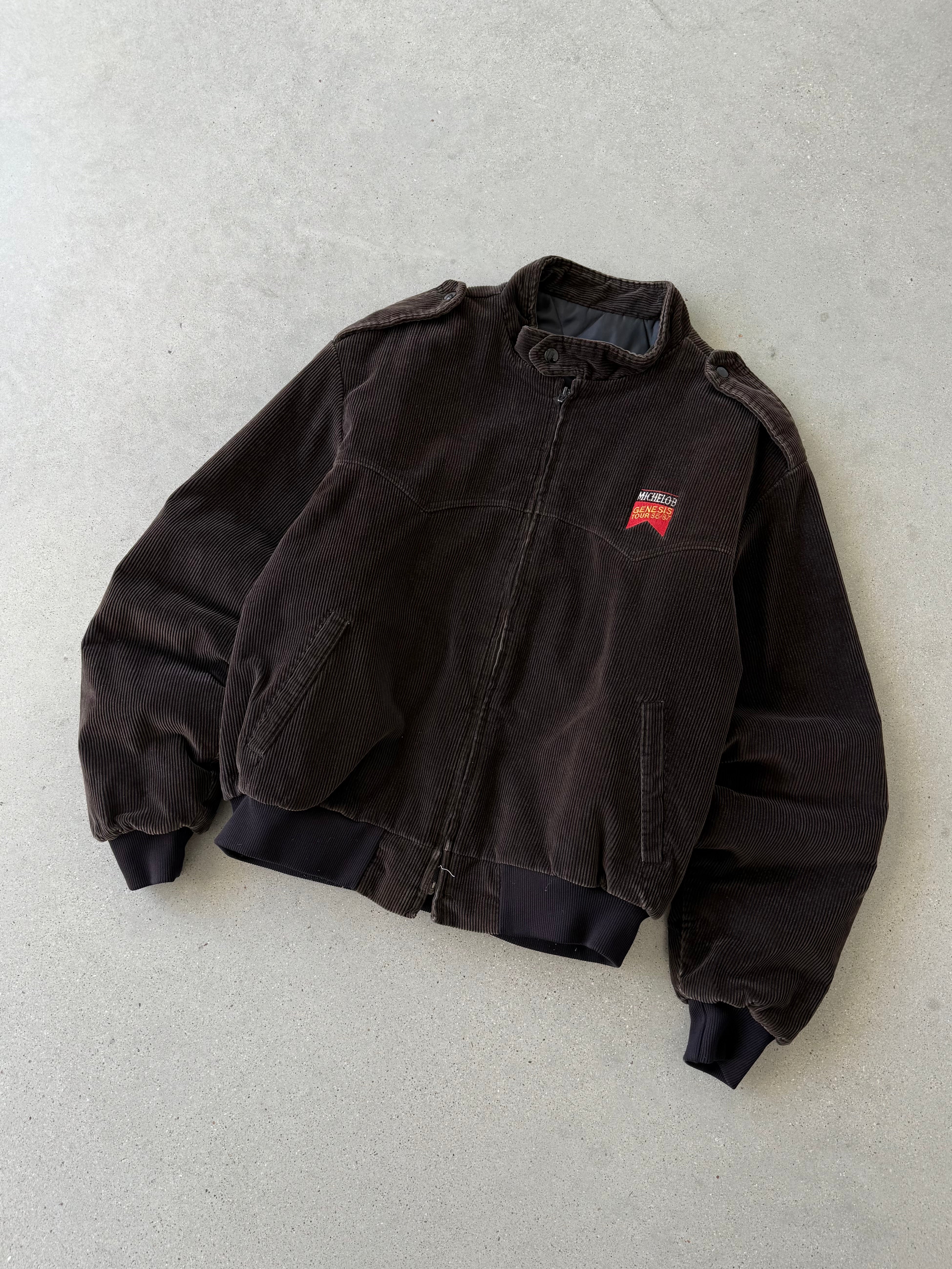 Vintage Michelob Corduroy Brown Zip Up - XL