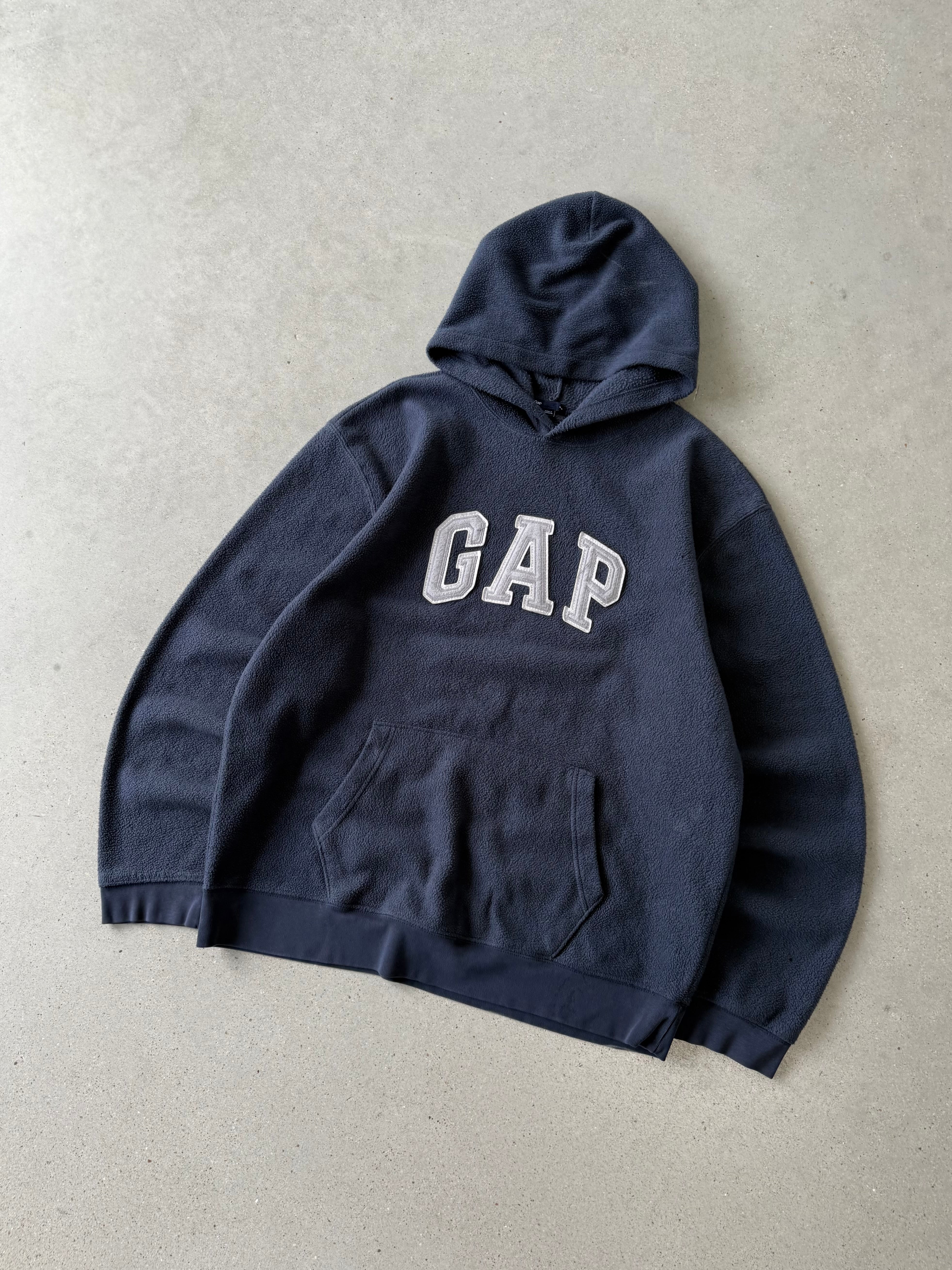 Vintage GAP Fleece Navy Hoodie - XL