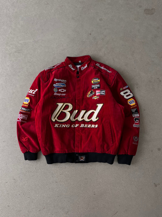 Vintage NASCAR Budweiser Suede Racing Jacket - XL