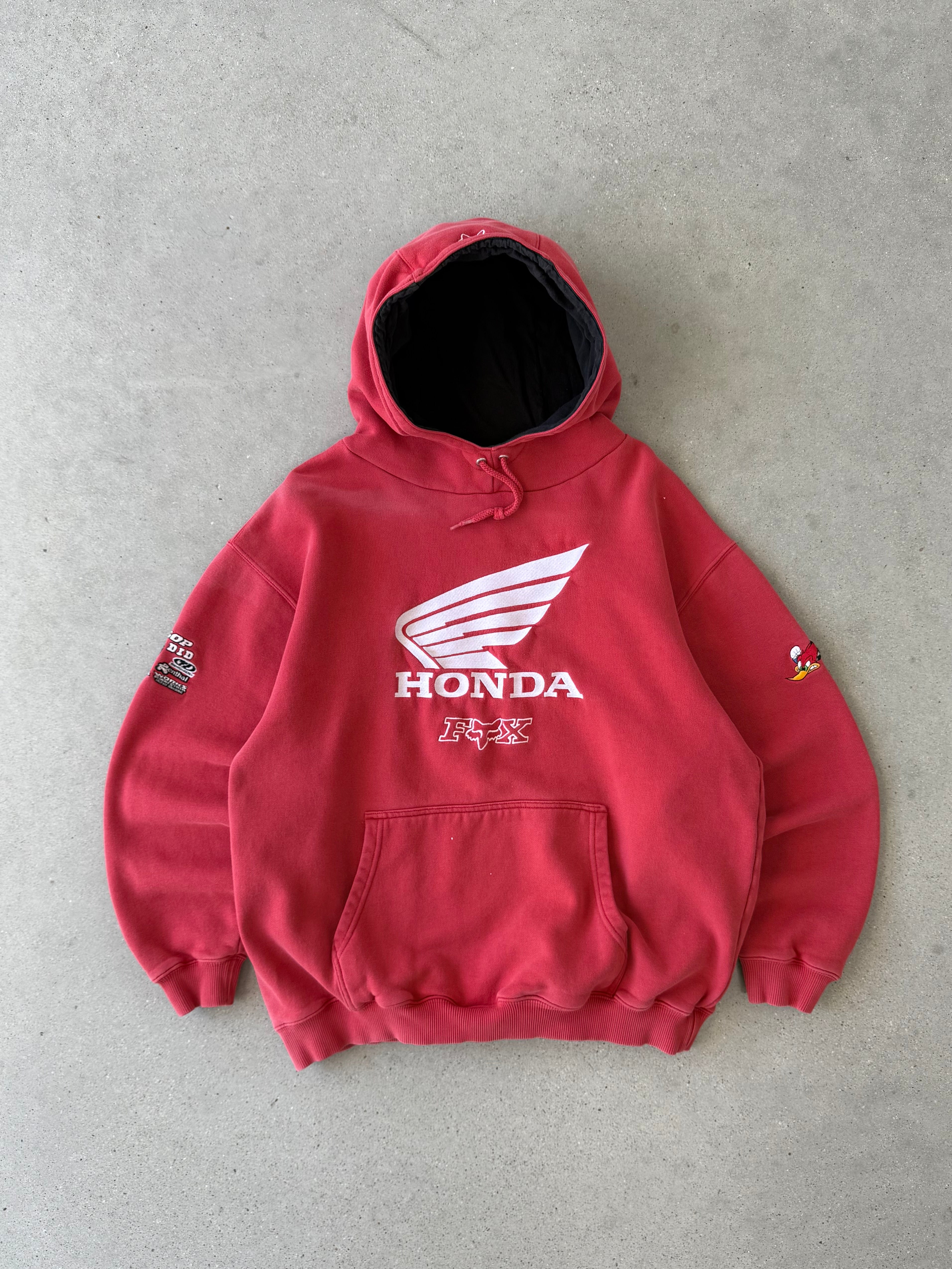 Vintage Honda Fox Red Hoodie - M