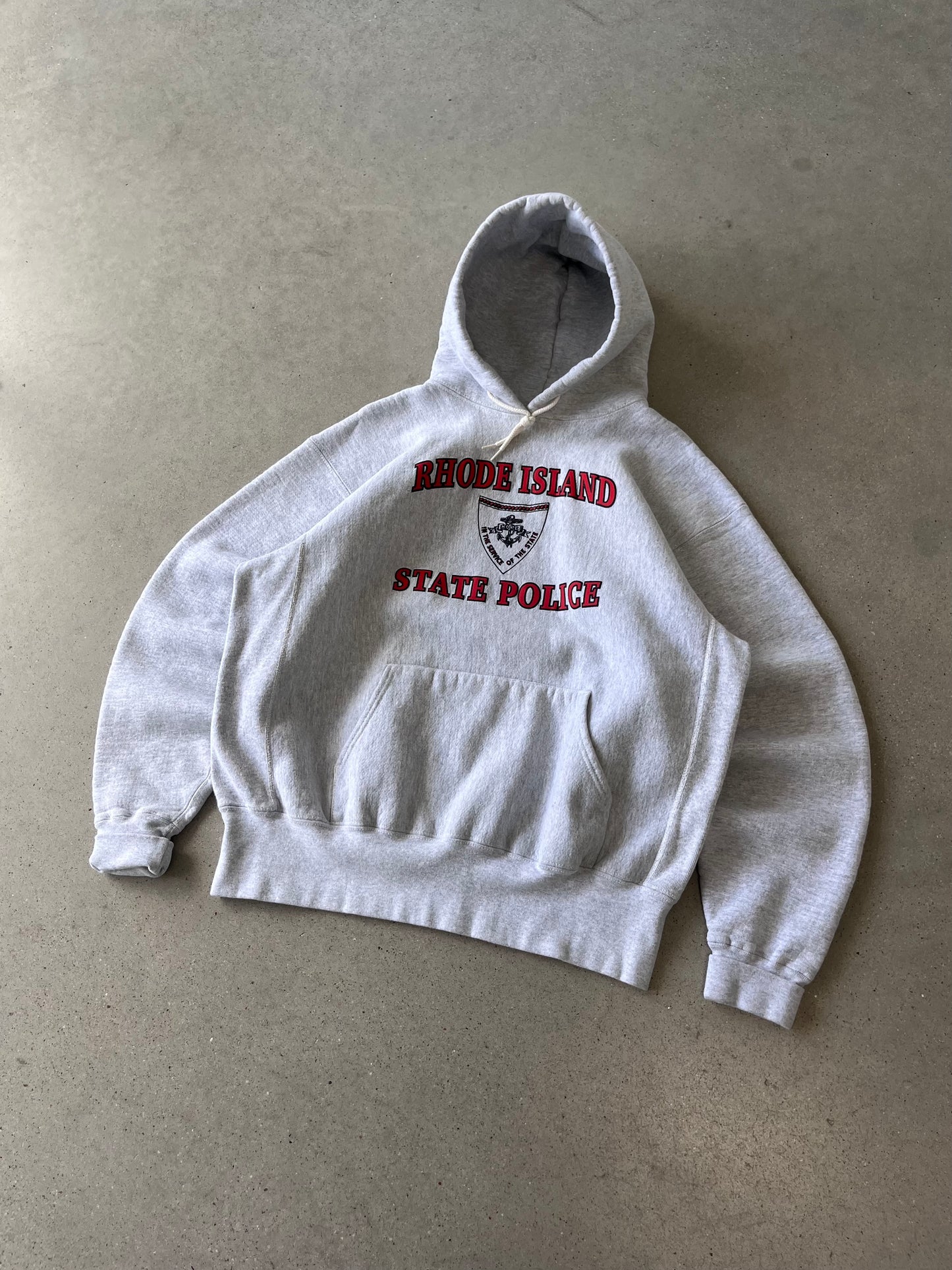 Vintage Rhode Island State Police Weave Hoodie - XL