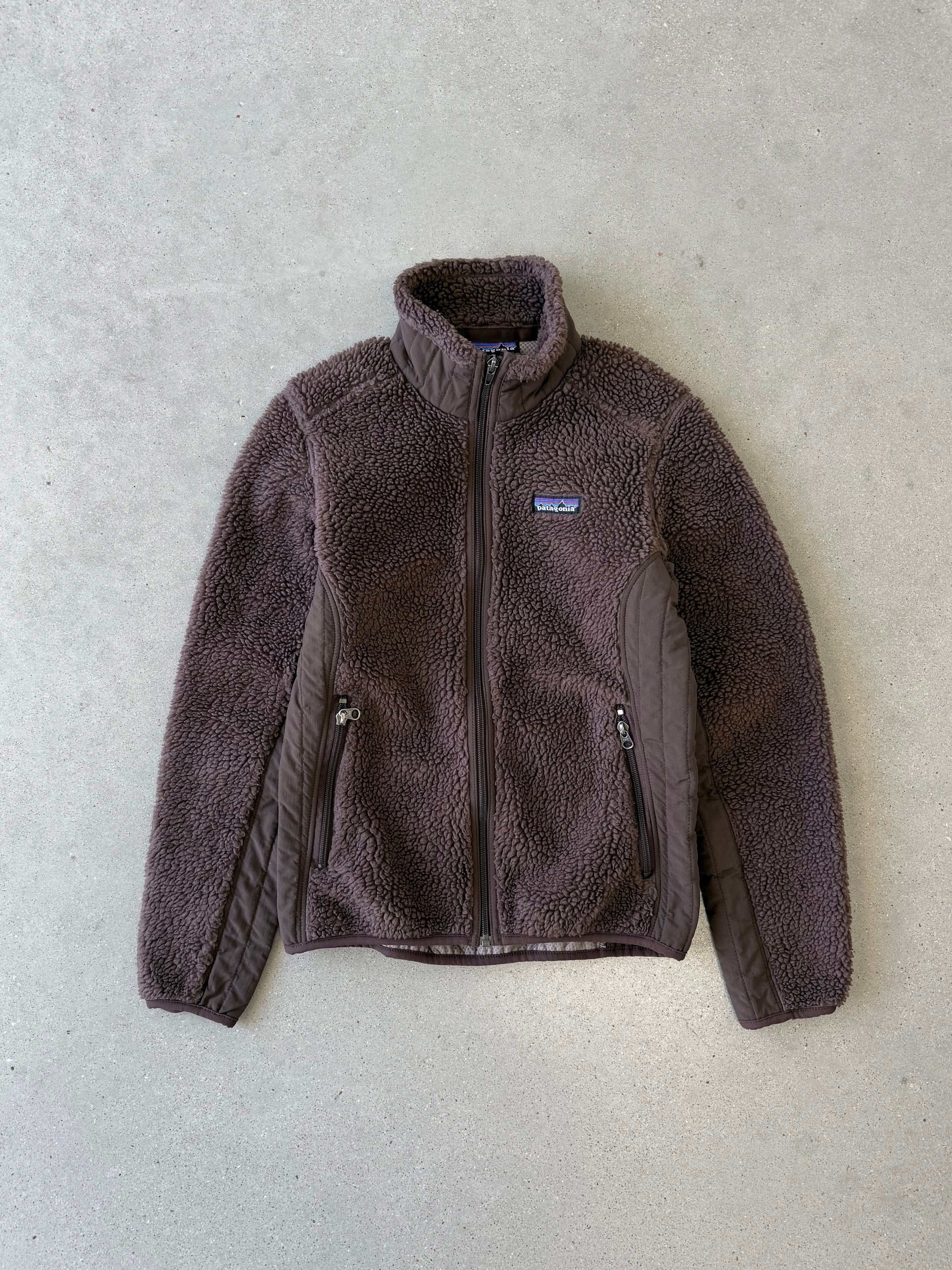 Vintage Women's Deep Pile Fleece Jacket - XS (Brown)