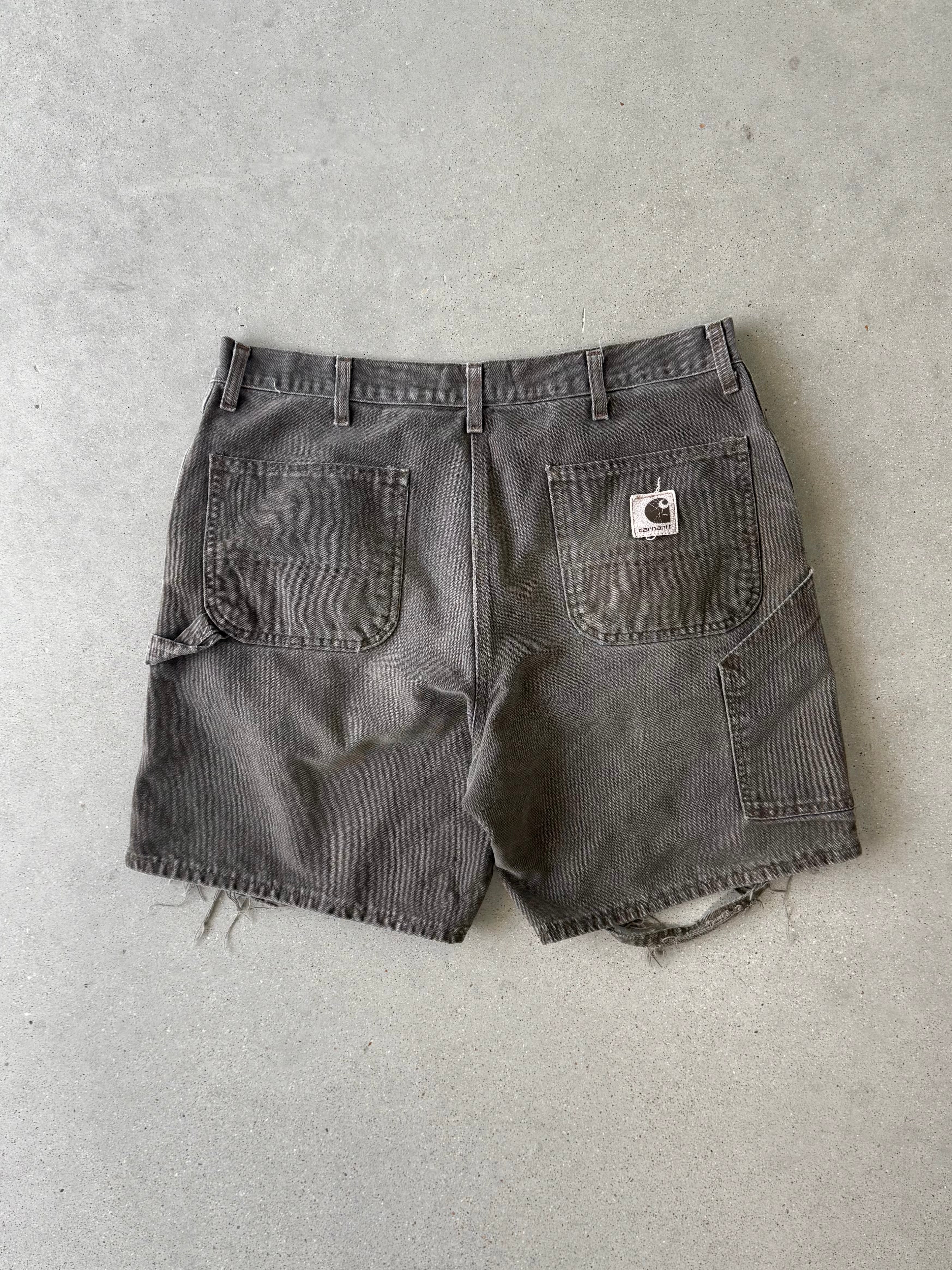Vintage Carhartt Brown Distressed Carpenter Shorts - 36
