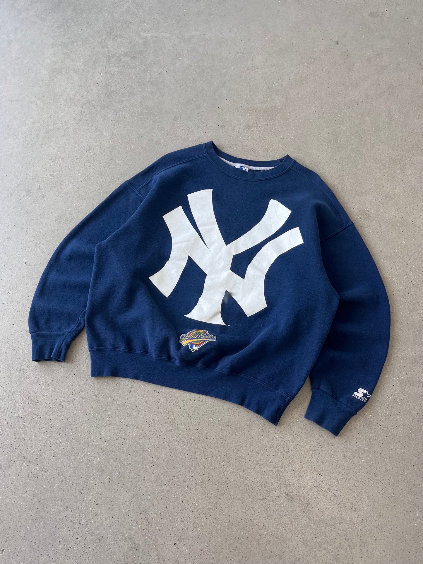 Vintage Yankees Logo Starter Crewneck - L