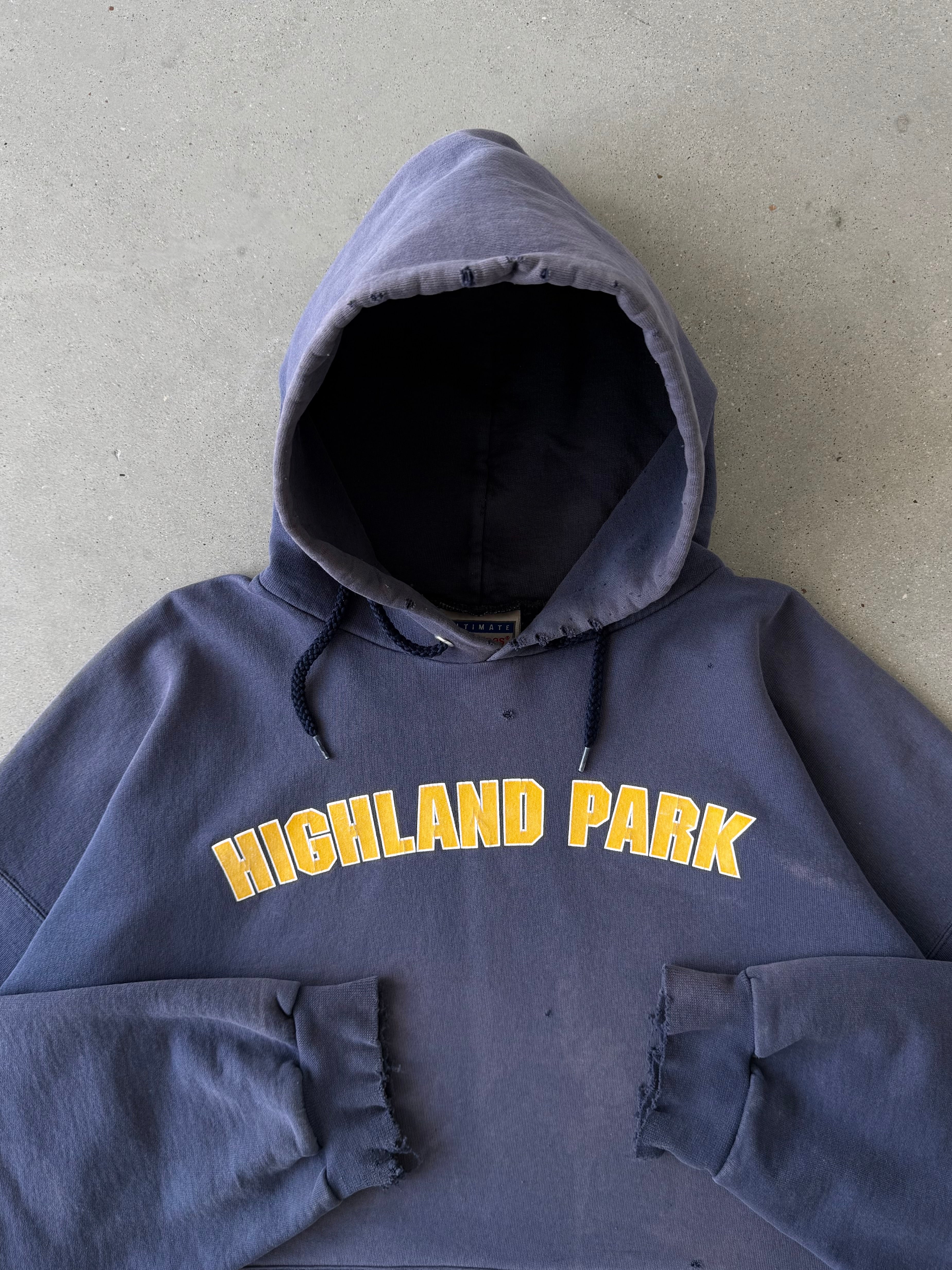Vintage Highland Park Distressed Hoodie - XXL