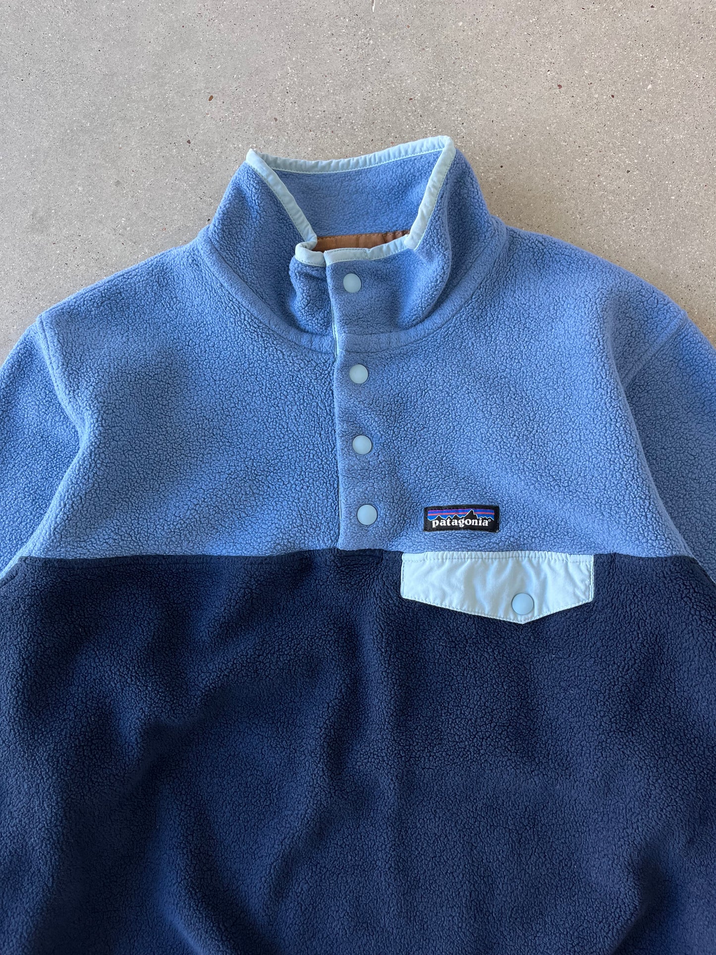 Vintage Patagonia Blue/Navy Synchilla Fleece Jacket - M