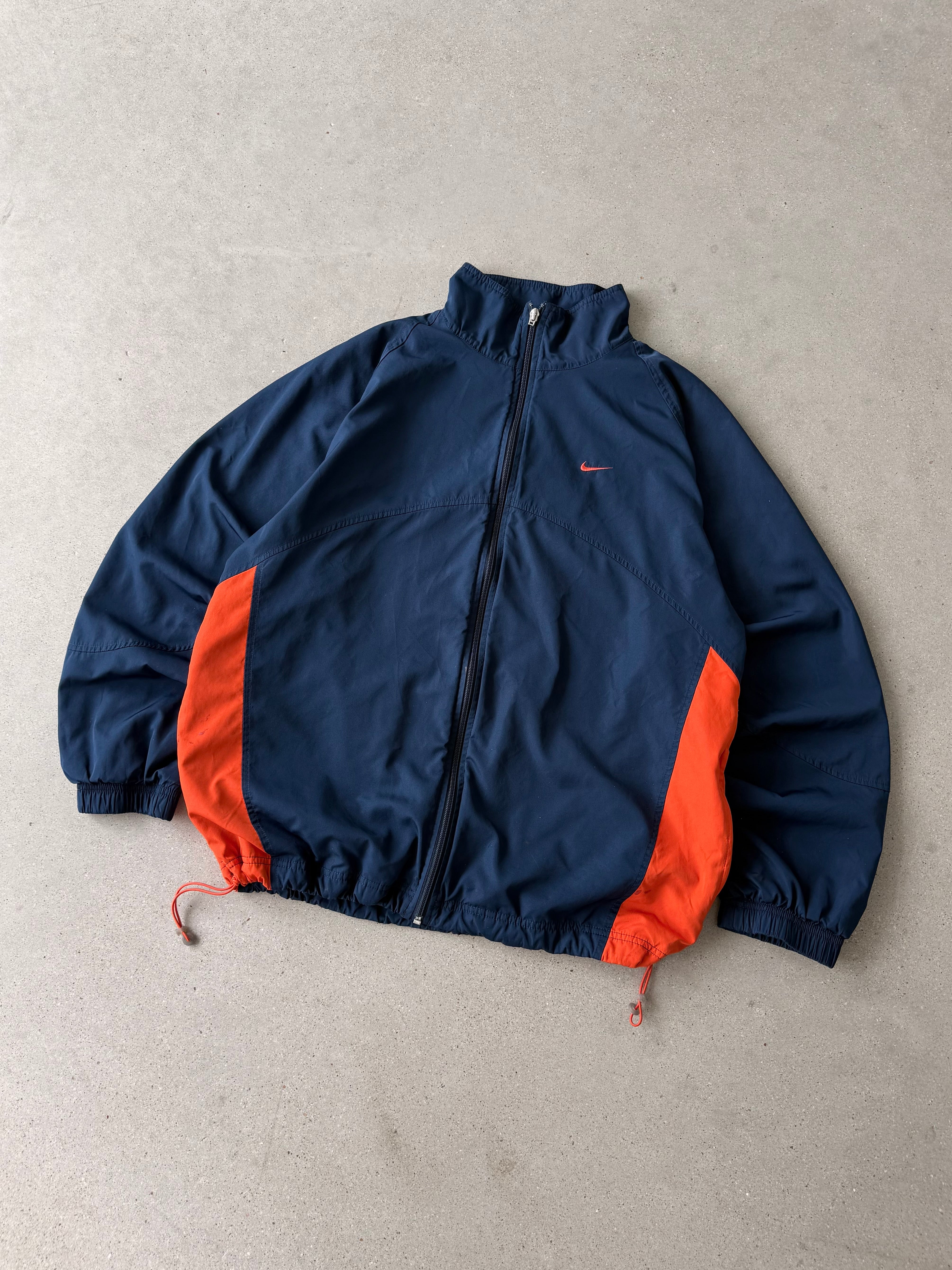 Vintage 2000s Nike Navy/Orange Track Jacket - L