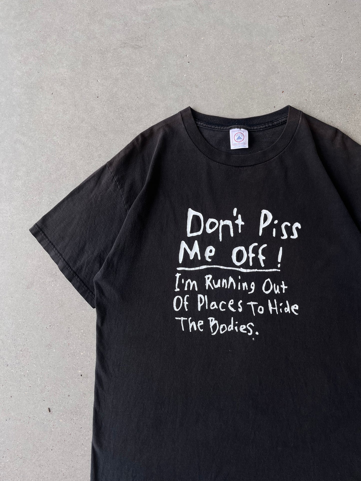 Vintage 'Don't Piss Me Off' Funny Tee - L