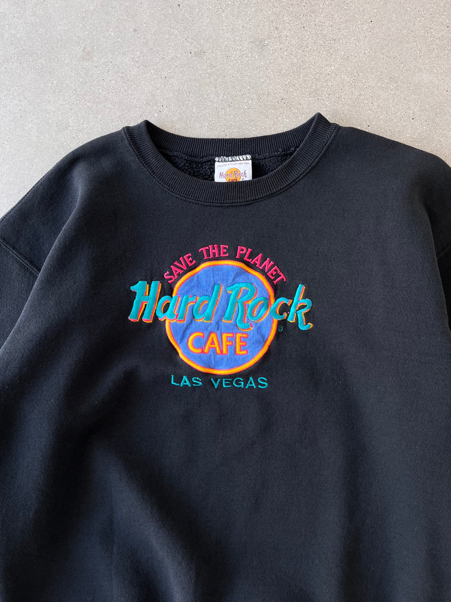 Vintage Hard Rock Cafe Las Vegas Embroidered Crewneck - M