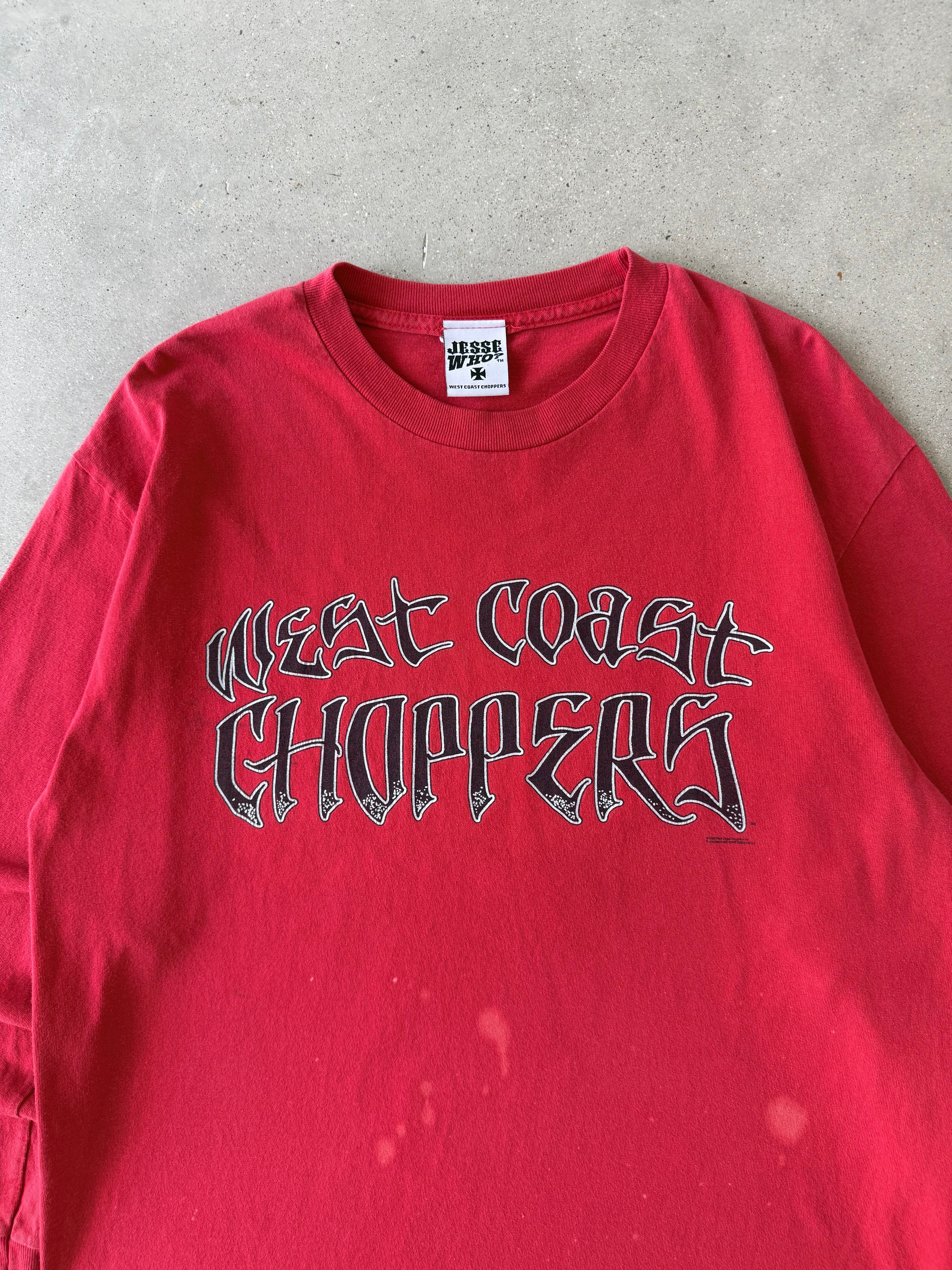Vintage West Coast Chopper Red Long Sleeve - L