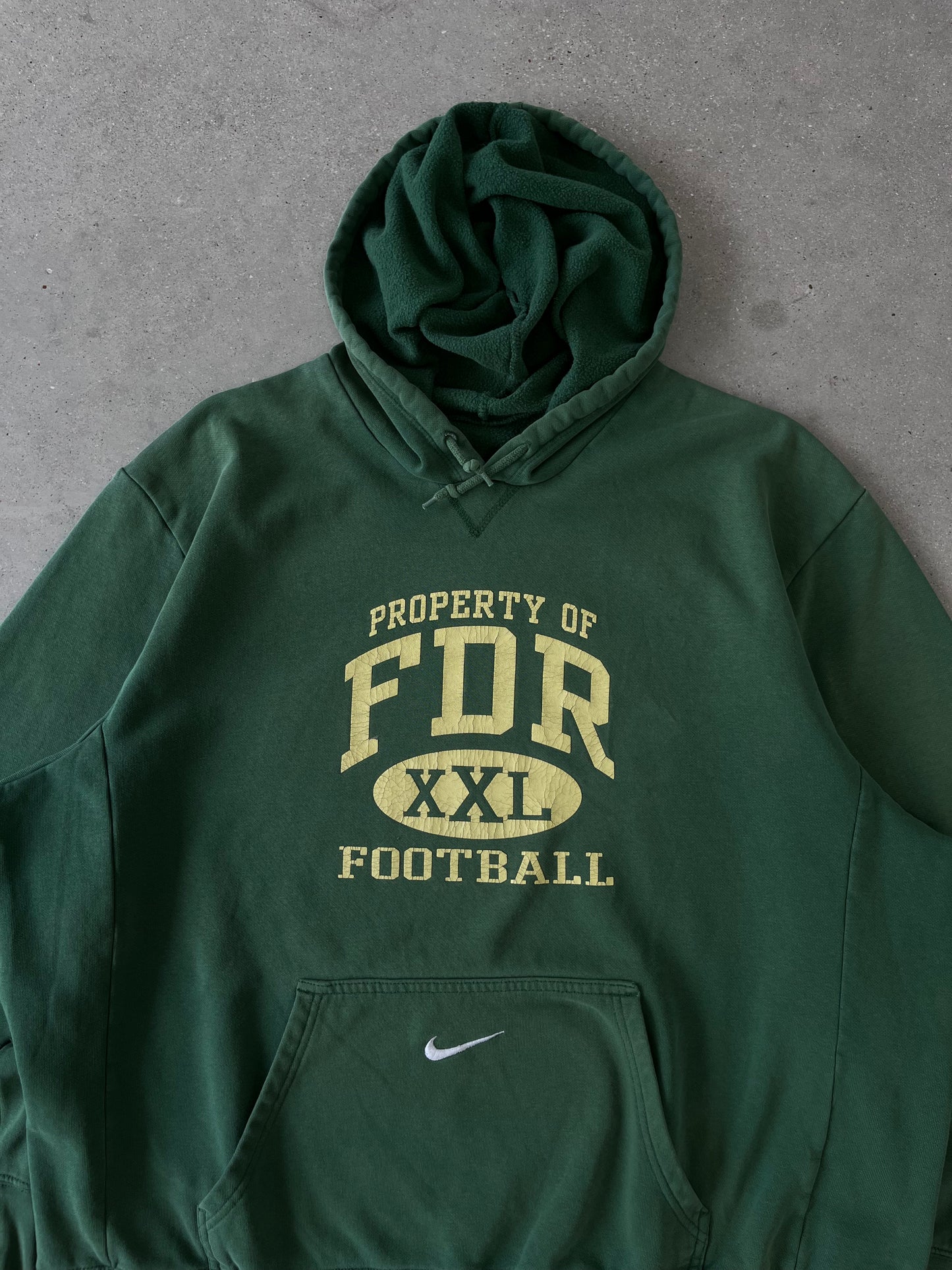 Vintage Nike Center Swoosh Football Hoodie - XL