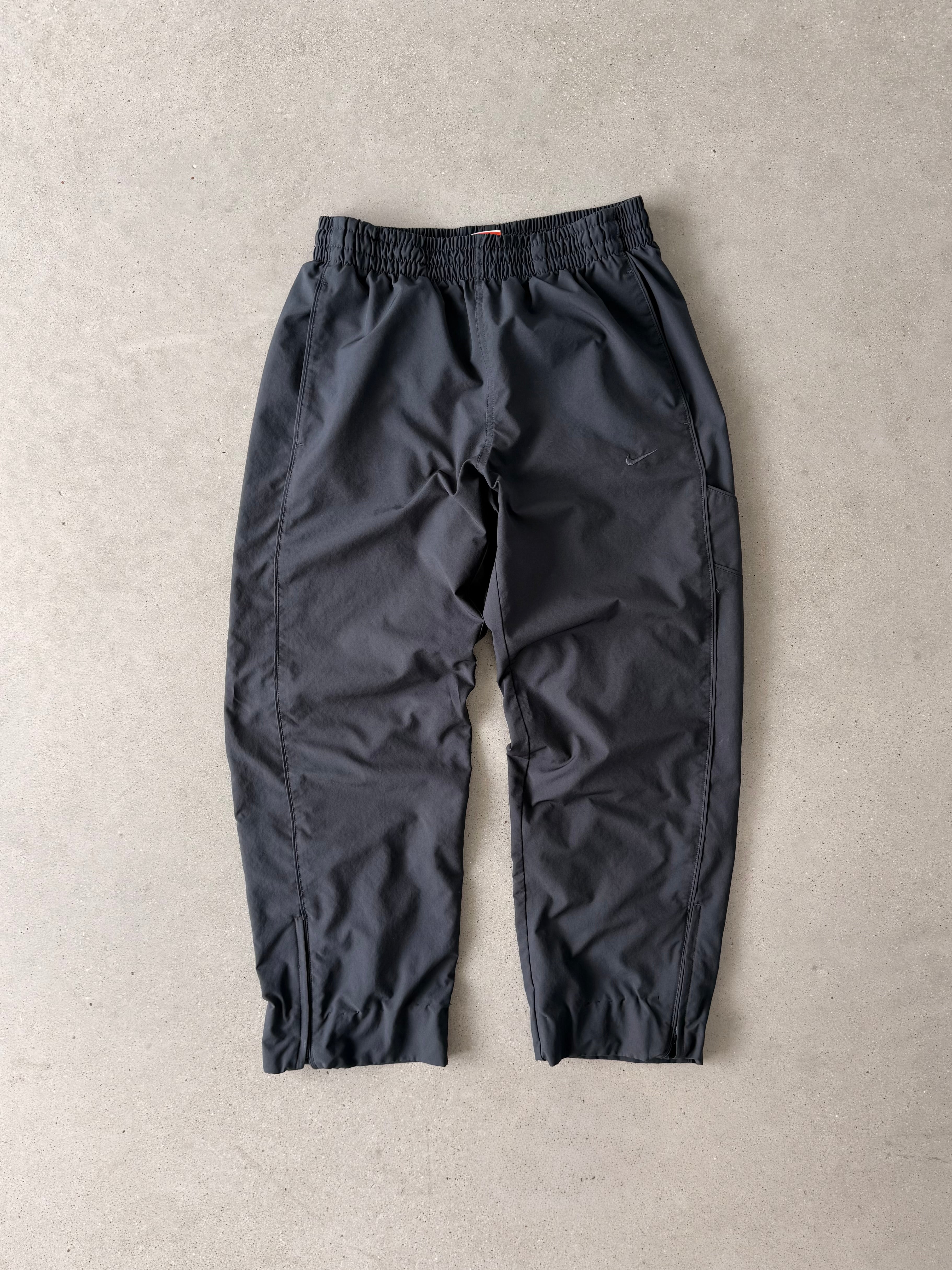 Vintage Nike Mini Swoosh Charcoal Gray Track Pants - M