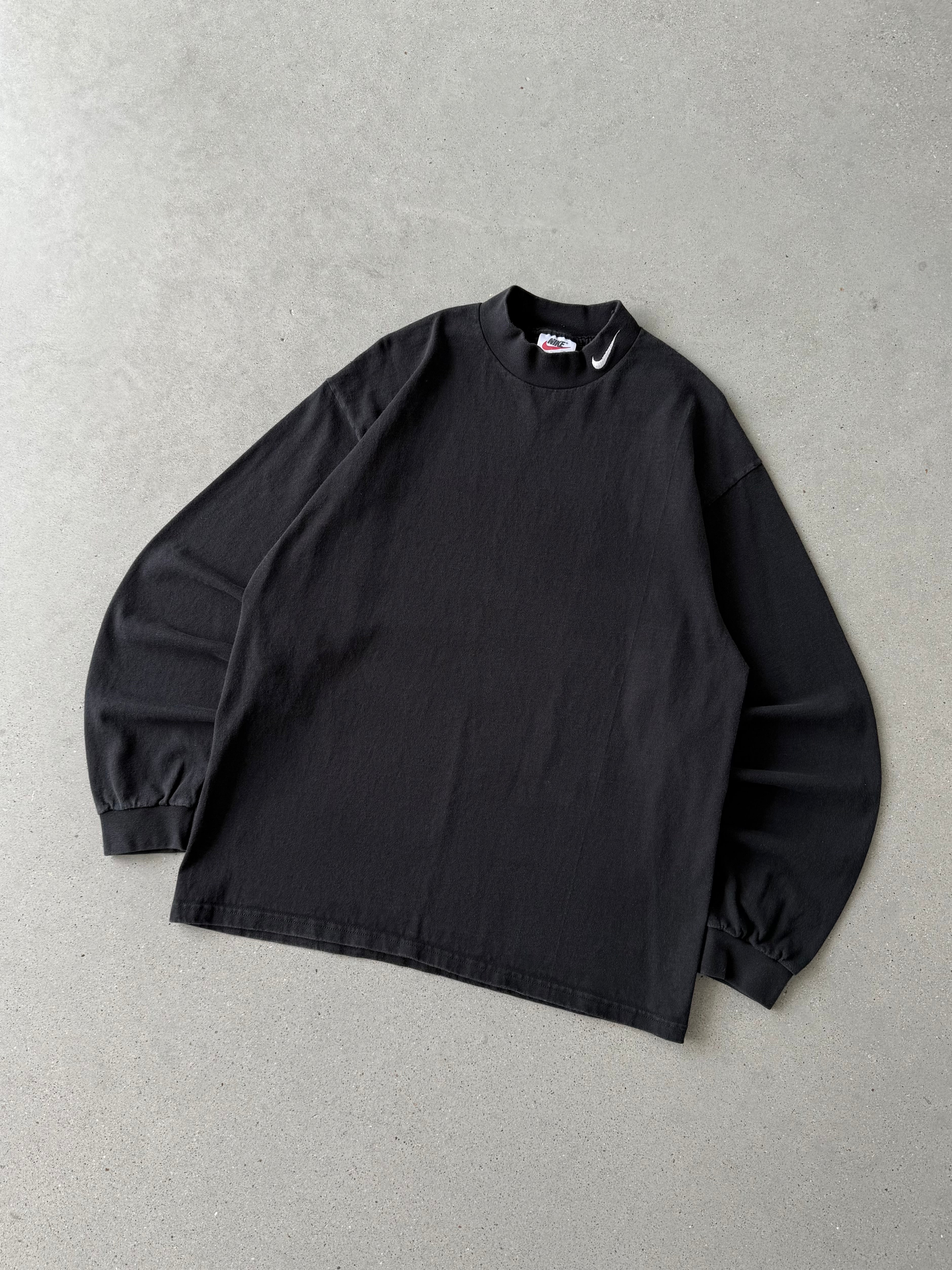 Vintage 1990s Nike Mock Neck Long Sleeve - L
