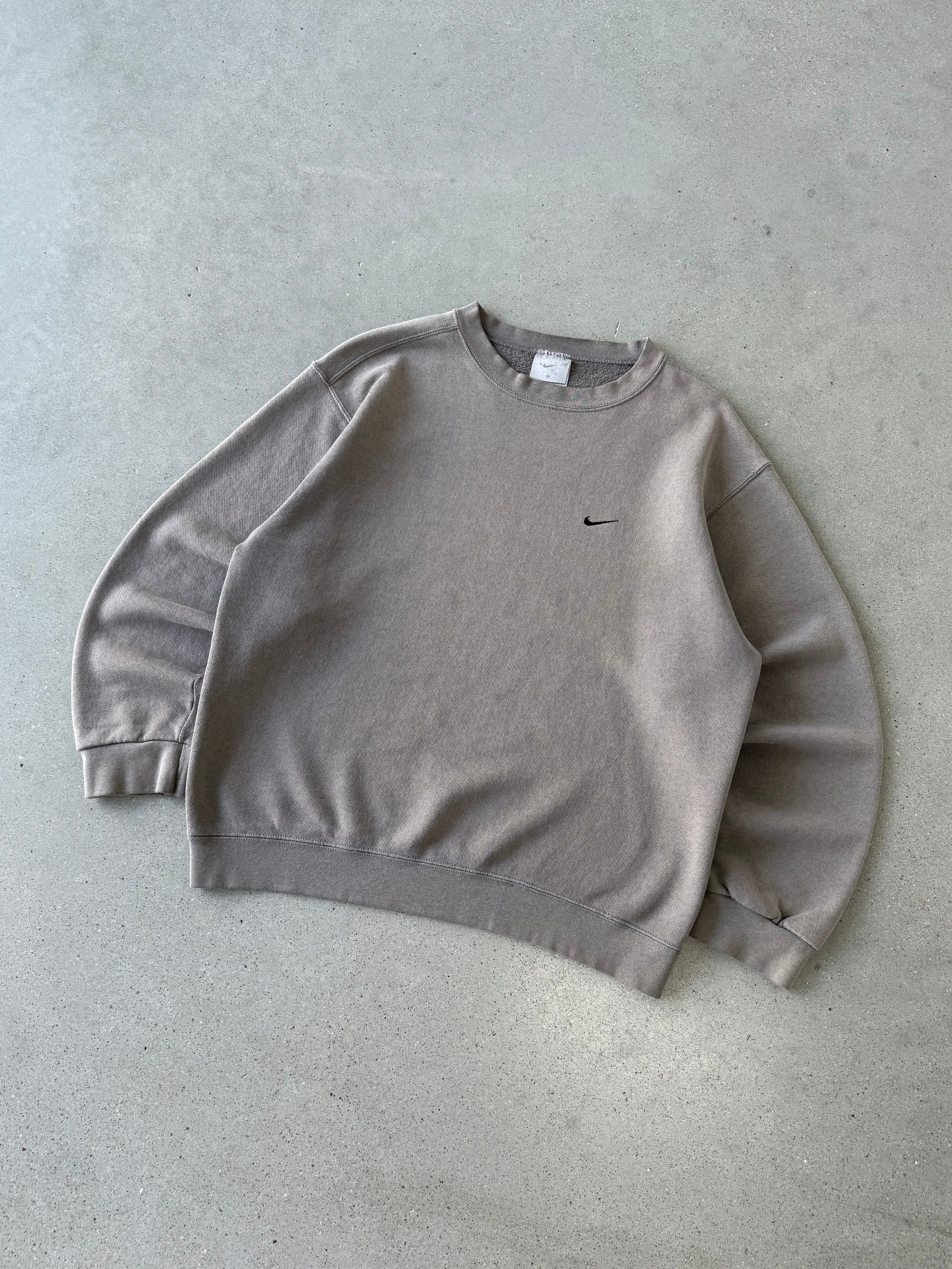 Vintage 1990s Nike Mini Swoosh Mocha Crewneck - M