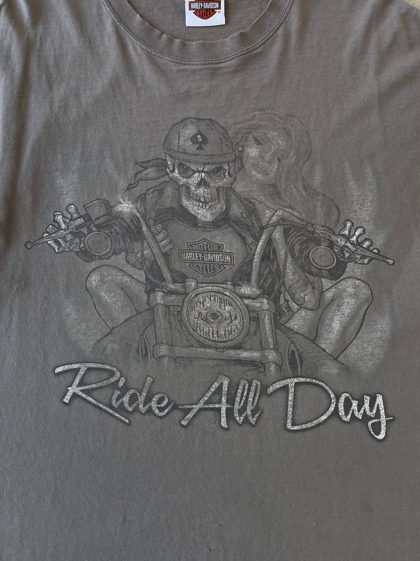 Vintage 'Ride All Day' Harley Davidson Tee - XL