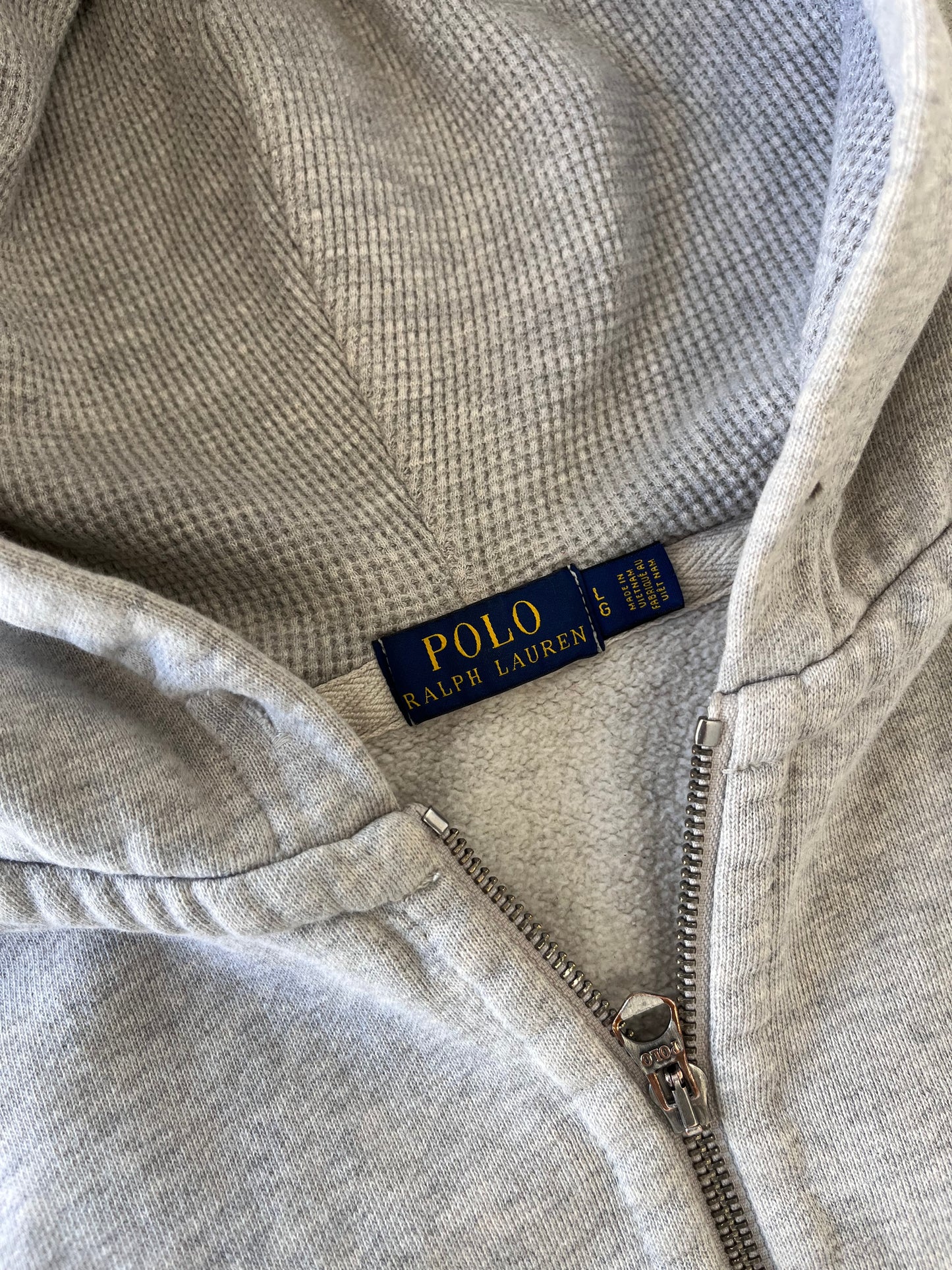 Vintage Polo Ralph Lauren Heather gray Zip-up Hoodie - L