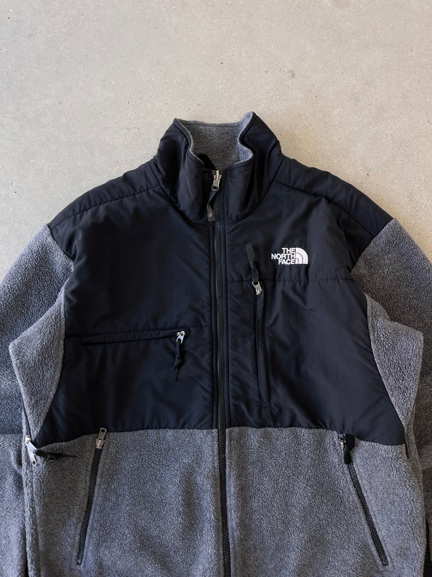 Vintage The North Face Gray/Black Denali Jacket - M